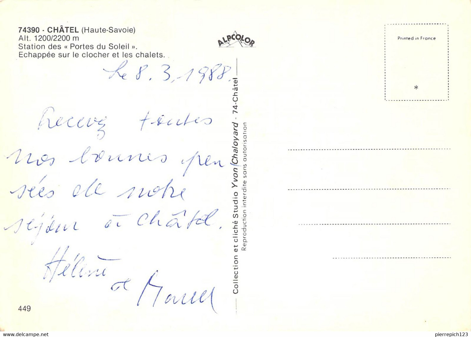 74 - Châtel - Echappée Sur Le Clocher Et Les Chalets - Châtel