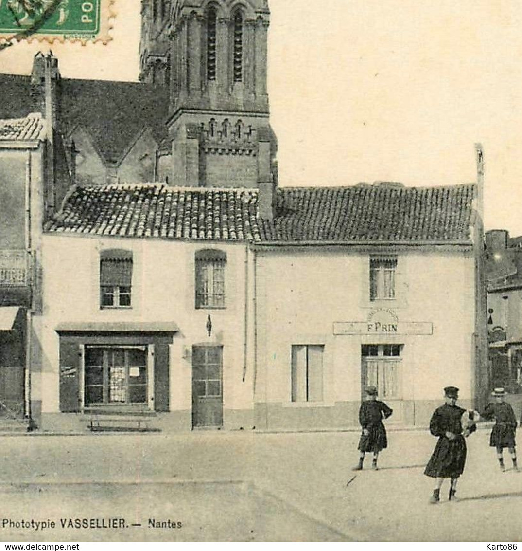 Machecoul * Débit De Tabac Tabacs , Place Du Marché Et Rue De L'église * Commerce F. PRIN * Café Du Centre - Machecoul