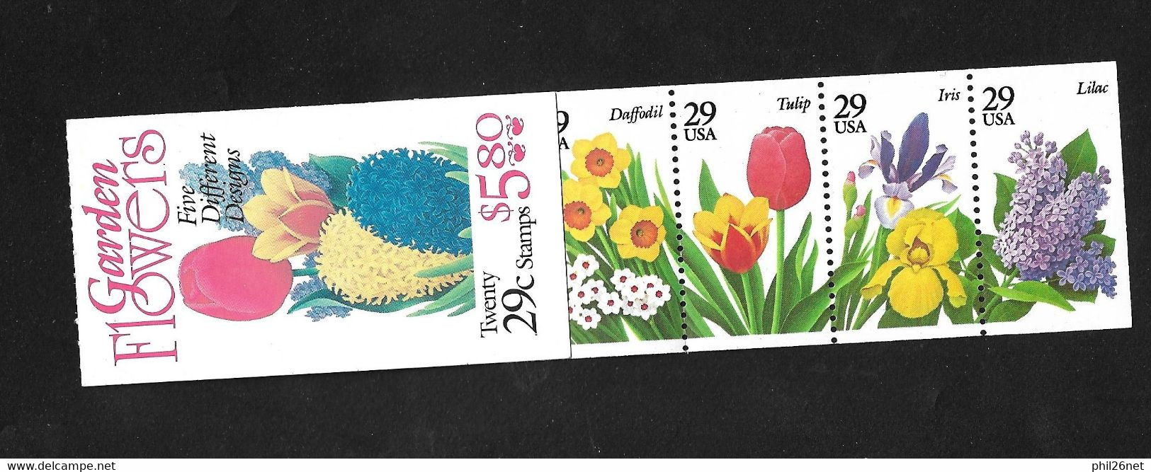 USA Carnet Scott N°2764a  Garden Flowers    Neufs * * B/ TB = MNH F/VF Voir Scans    - 3. 1981-...