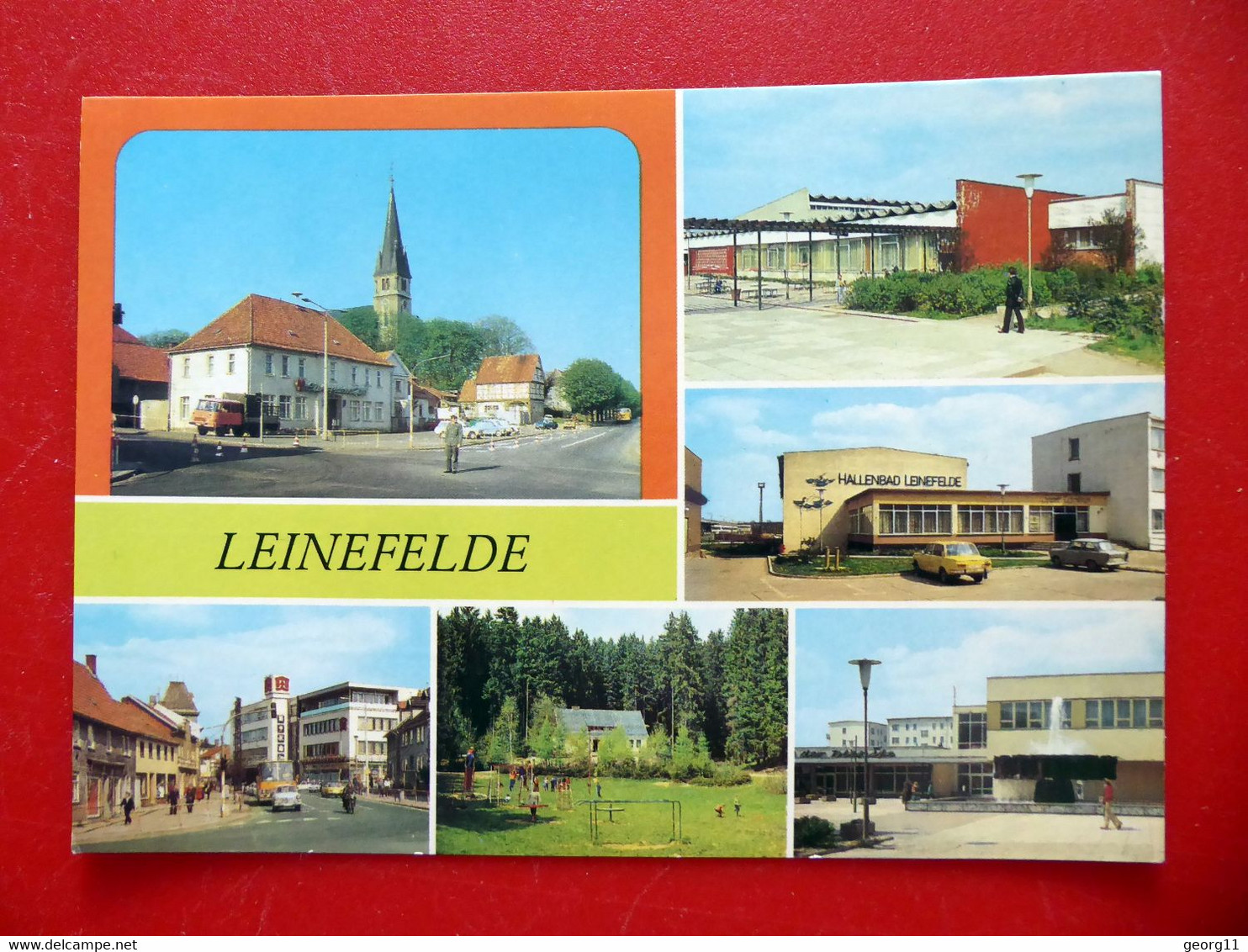 Leinefelde - HO Gaststätte - Hallenbad - Kaufhaus Magnet - Konsum Waldklause - DDR 1983 - Eichsfeld - Thüringen - Leinefelde