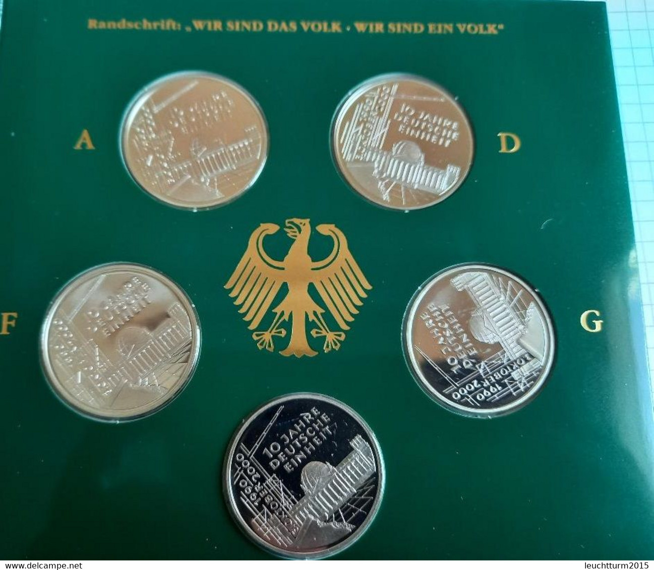 BR DEUTSCHLAND - SET 10 JAHRE DEUTSCHE EINHEIT 2000 SPIEGELGLANZ  /Q345 - Commemorative