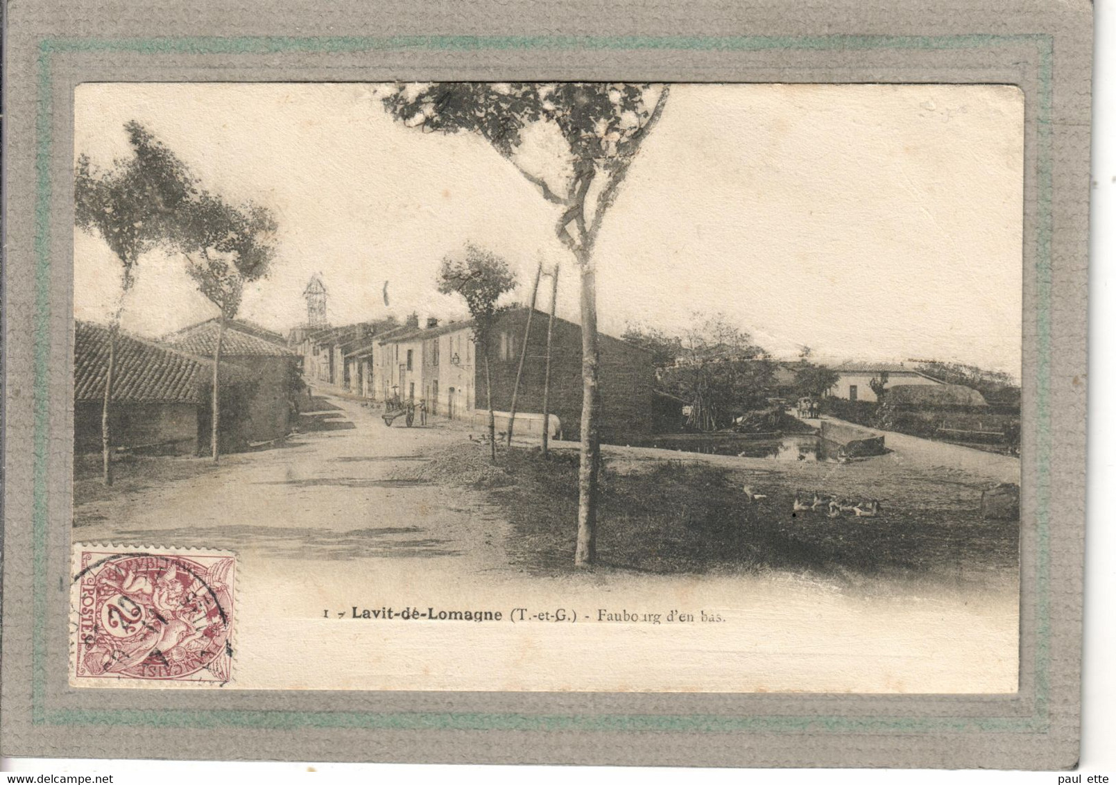 CPA - (82) LAVIT-de-LOMAGNE - Aspect De L'entrée Du Bourg Par Le Faubourg D'en Bas En 1900 - Lavit