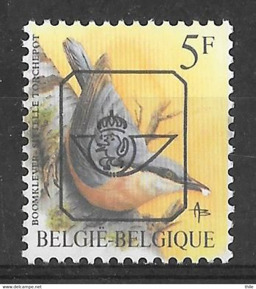 COB PREO 826 ** - Sittelle Torchepot - Boomklever - Tipo 1986-96 (Uccelli)