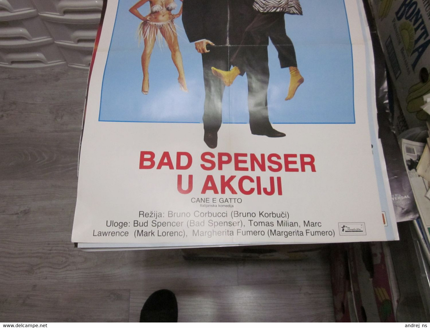 Cane E Gatto Bud Spencer Tomas Milian  50x70 Cm - Affiches & Posters