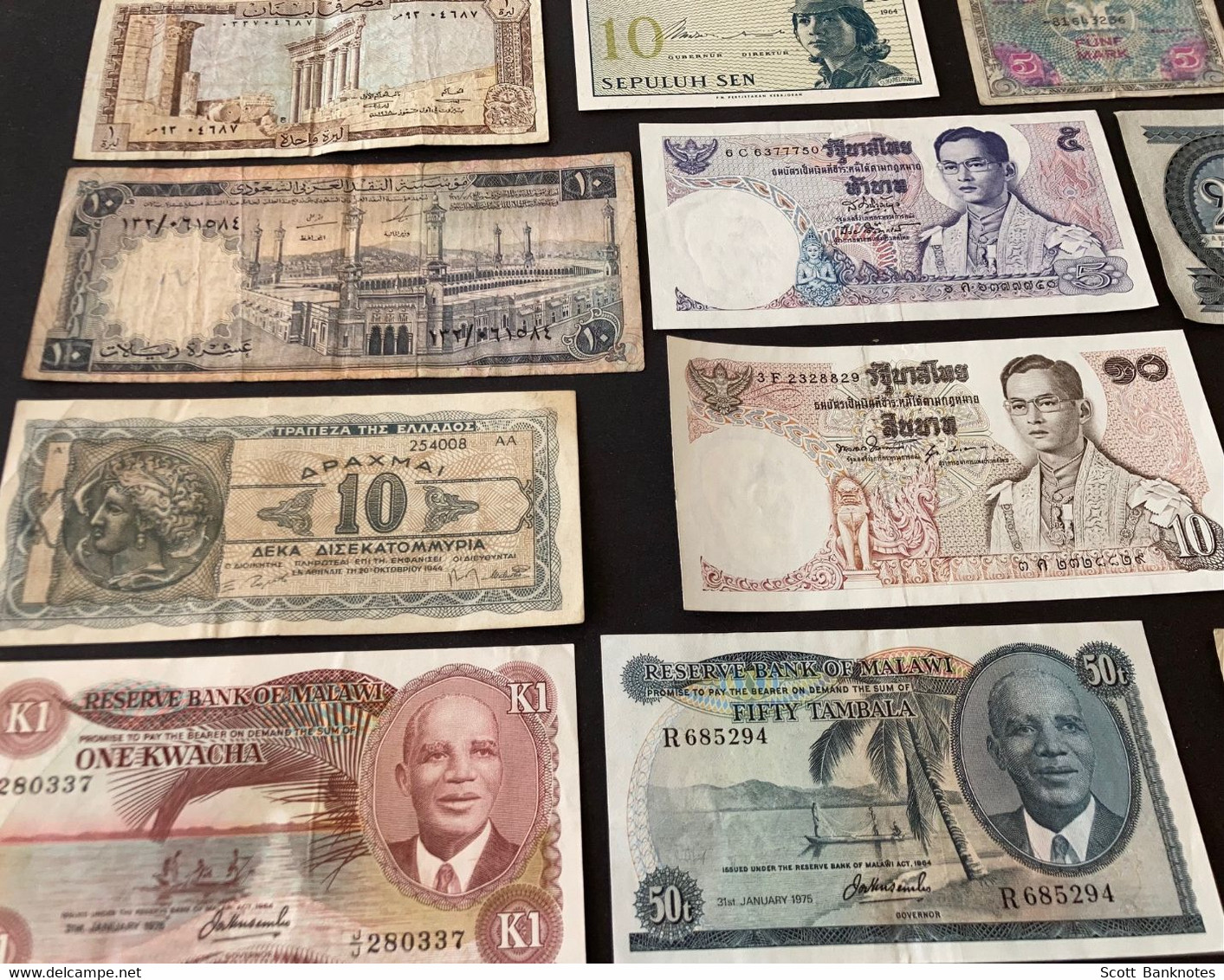 25 X World Banknotes Including Saudi, France, Cyprus, Pakistan, Thai - Autres & Non Classés