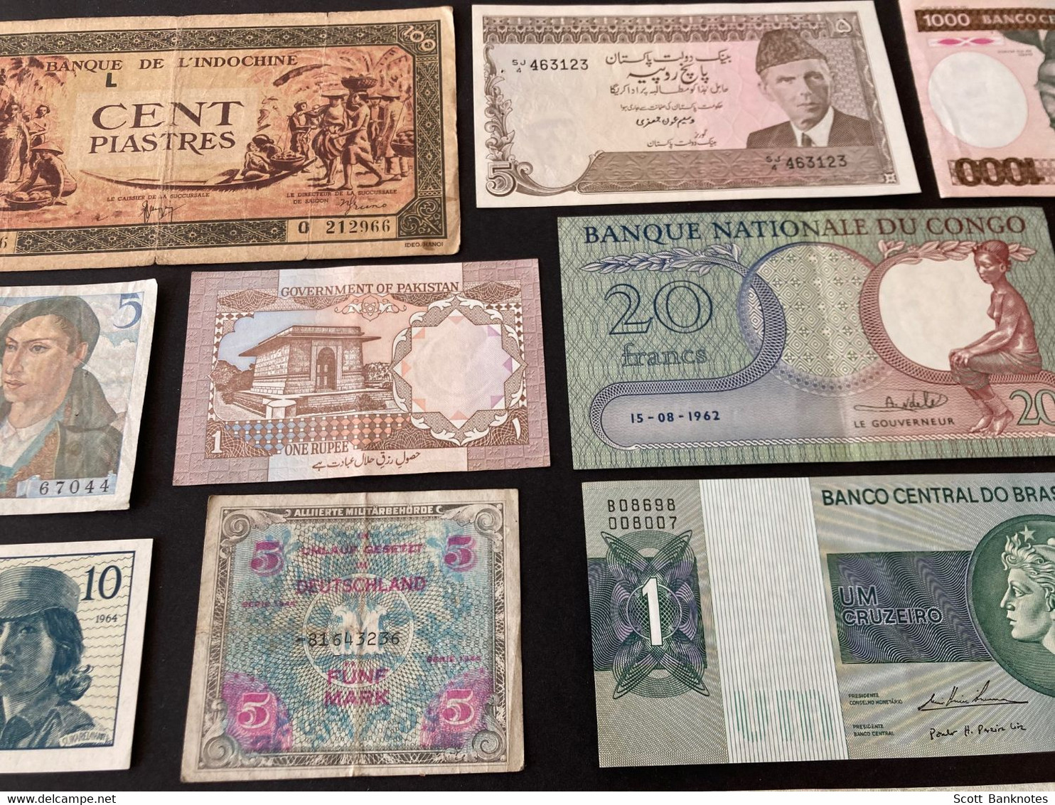 25 X World Banknotes Including Saudi, France, Cyprus, Pakistan, Thai - Autres & Non Classés