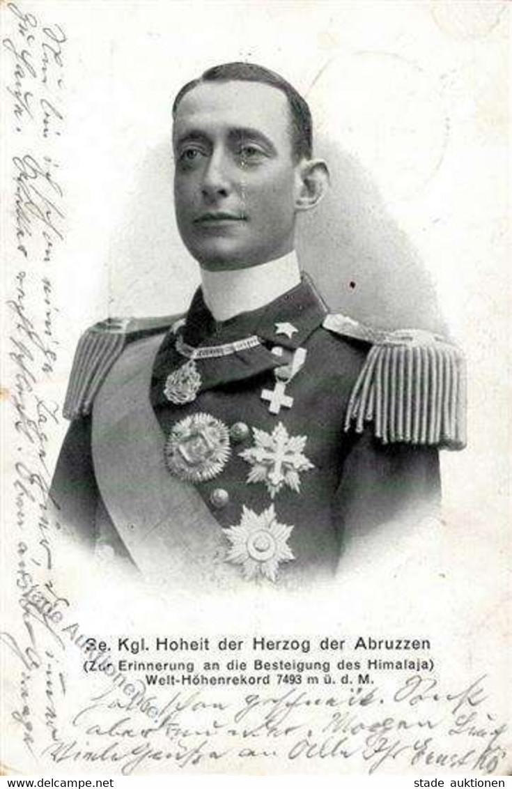 Adel Ausland Kgl. Hoheit Herzog Der Abruzzen 1911 II (Eckbug, Fleckig) - Koninklijke Families