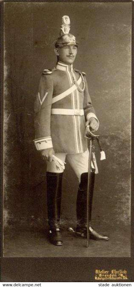 Regiment Dresden (o-8000) Kgl.Sächs. Garde-Reiter-Regt. 1. Schweres Regiment Paradehelm CDV I-II - Regimente