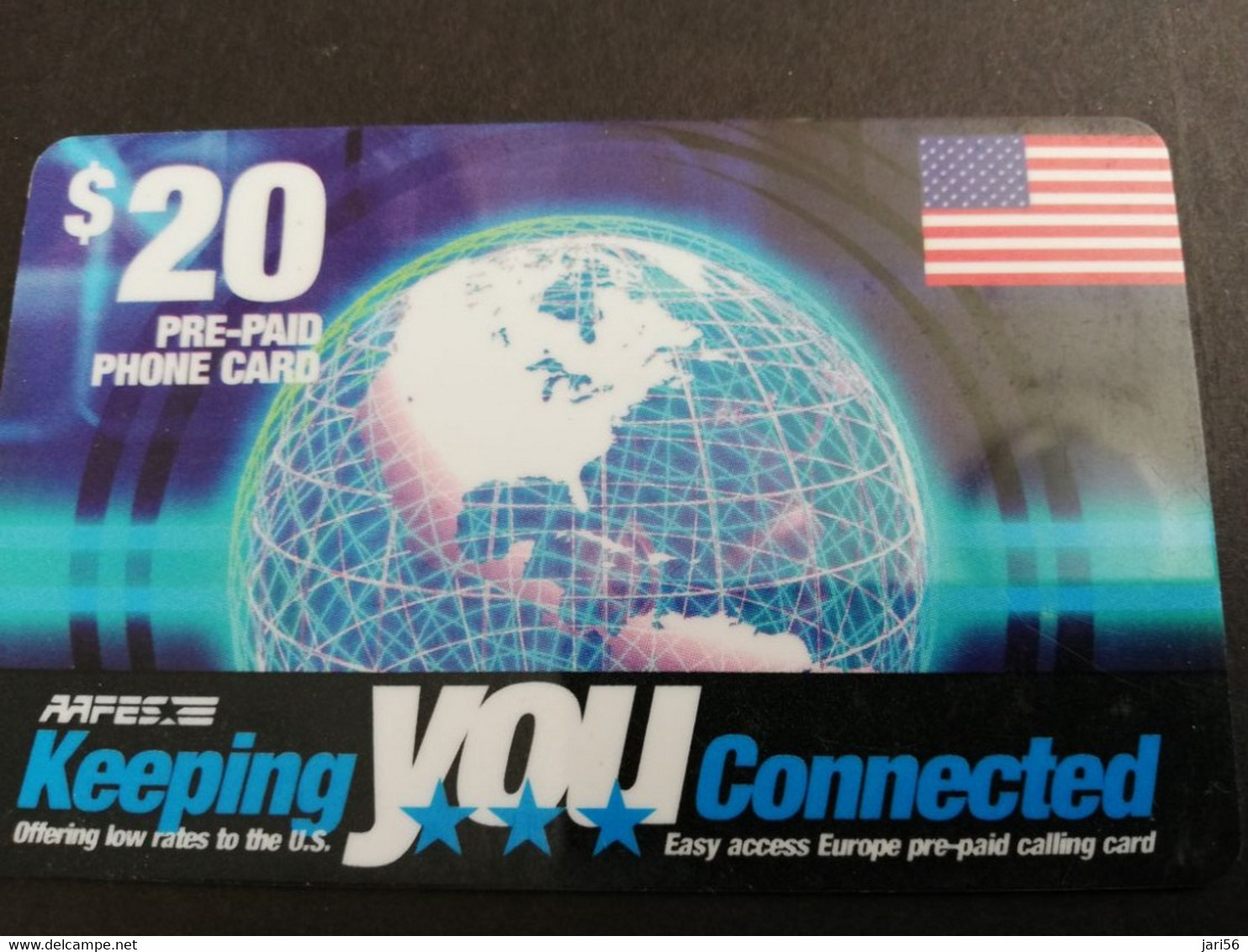 TK 27a Telefonkarte/Phonecard USA Amerivox Hologram Globe Card 