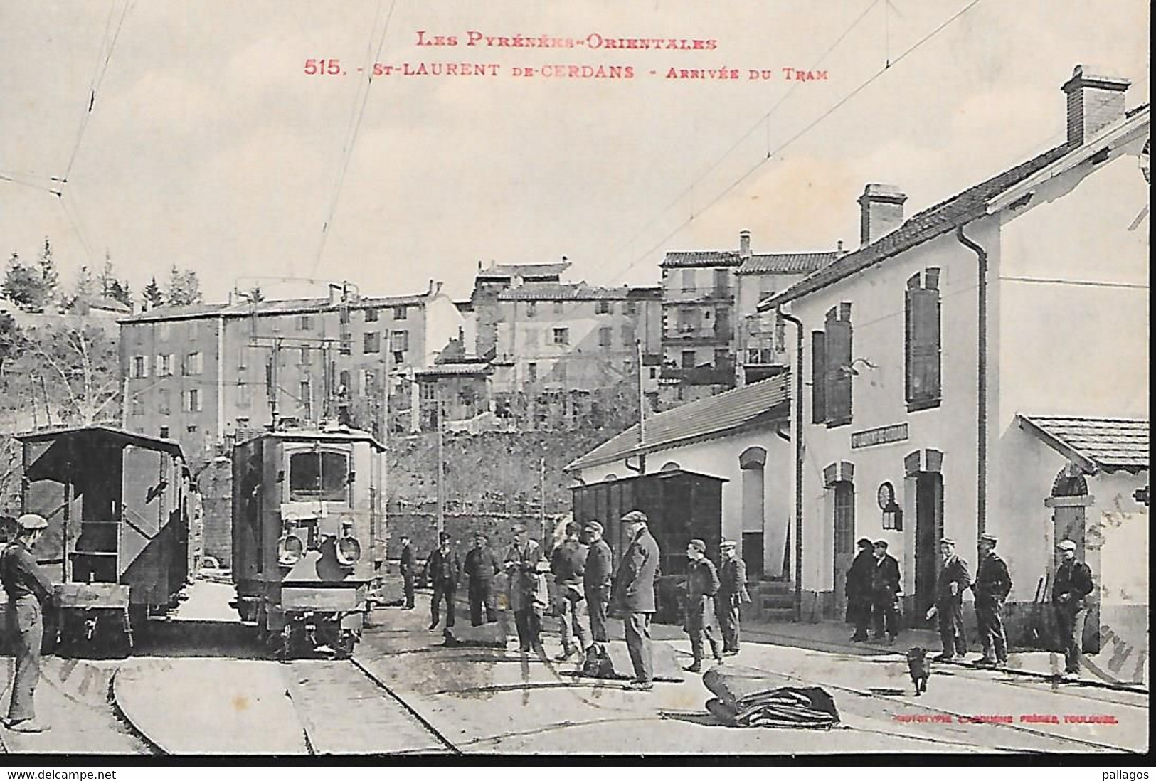 Saint Laurent De Cerdans Arrivée Du Tram  Gare - Autres & Non Classés