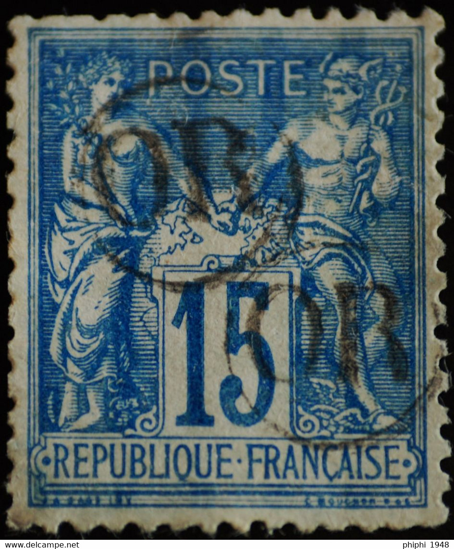 -Sage N°101 Type II  Ob   OR  ( Cachet Du Facteur ) - 1876-1898 Sage (Tipo II)