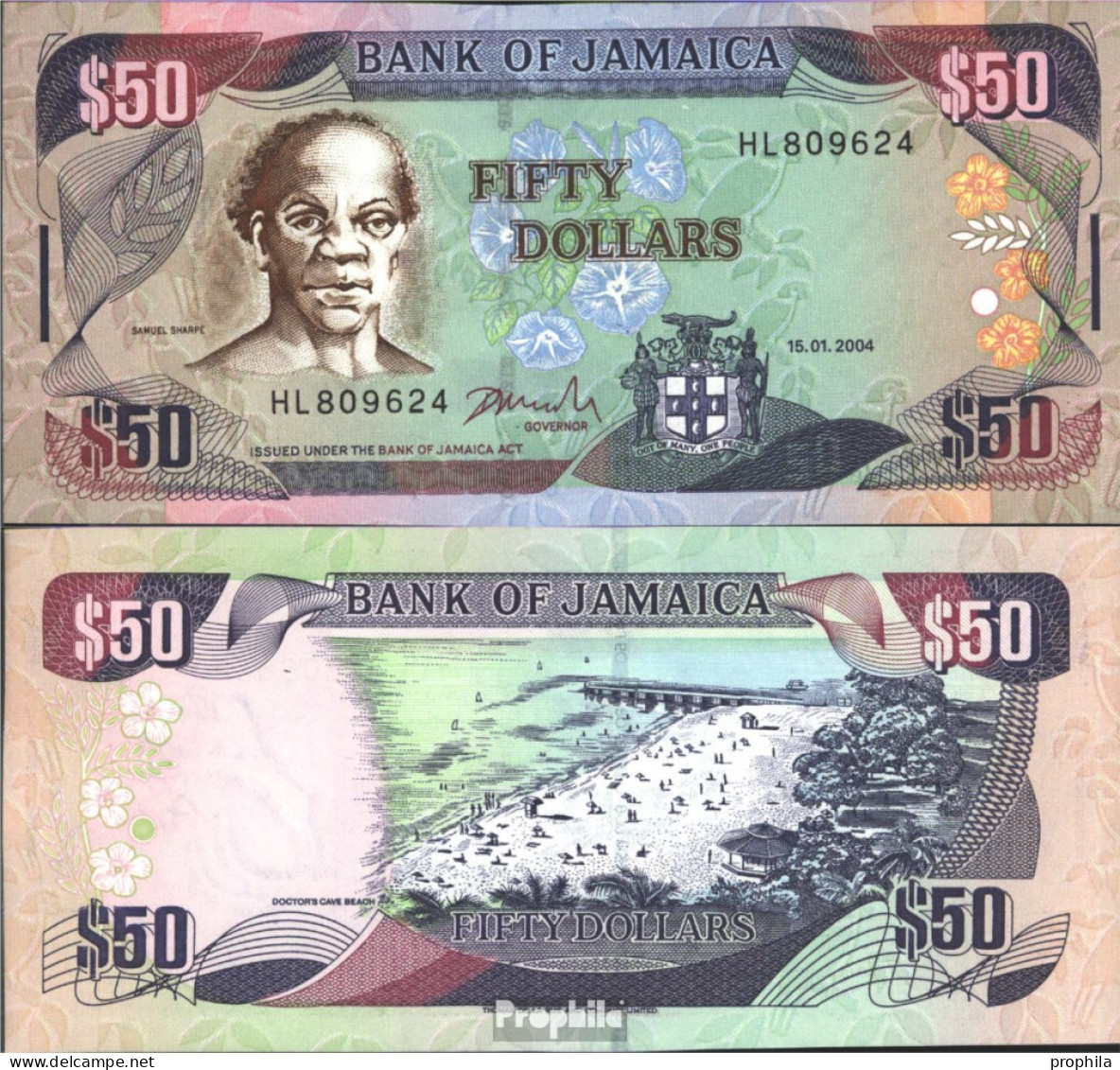 Jamaica Pick-Nr: 83c Bankfrisch 2004 50 Dollars - Jamaique