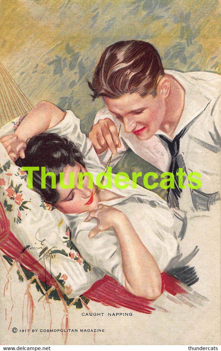 CPA ILLUSTRATEUR HARRISON FISHER COUPLE HOMME FEMME ARTIST SIGNED GLAMOUR CARD LADY WOMAN MAN - Fisher, Harrison