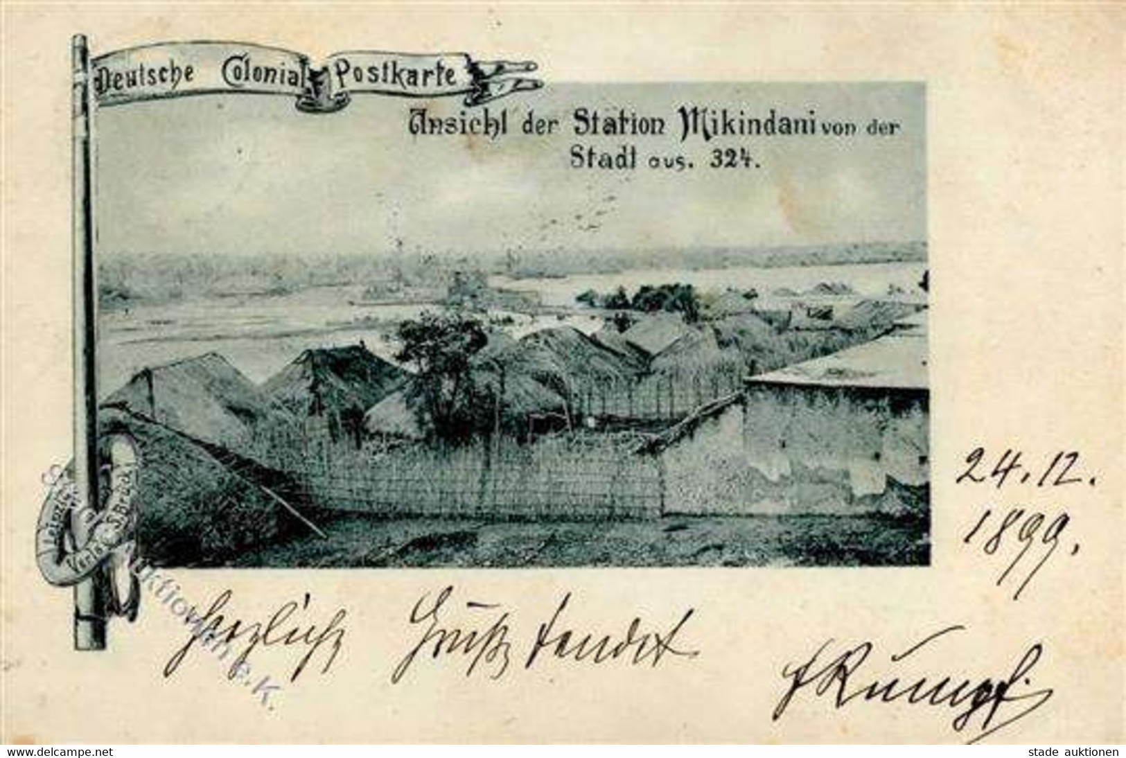 Kolonien Deutsch Ostafrika Station Mikindani 1899 I-II ( Fleckig) Colonies - Non Classificati