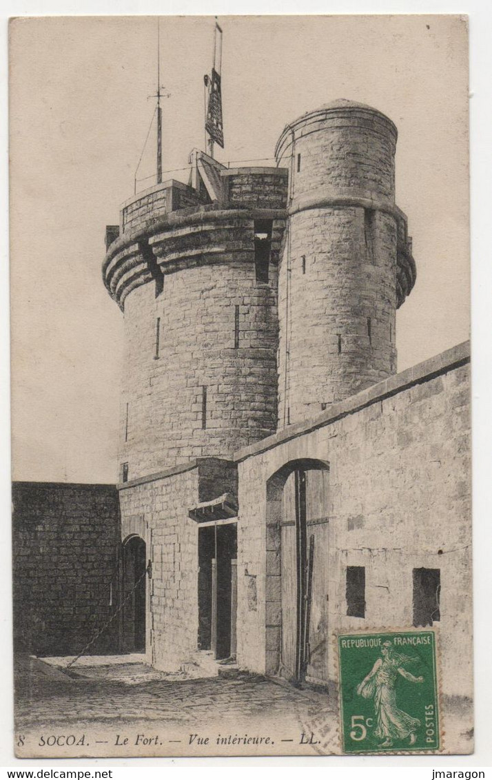 CIBOURE - Saint Jean De Luz - Socoa Le Fort Vue Intérieure - LL 8 - écrite 1916 - Tbe - Ciboure