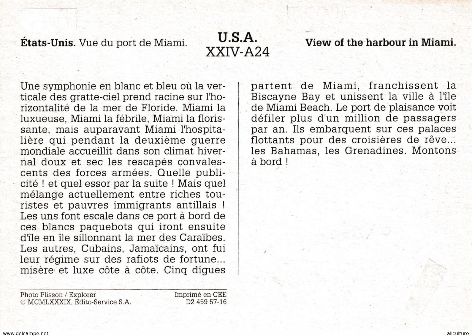 A4613- Vue Du Port, The Harbour In Miami Florida United States Of America - Miami