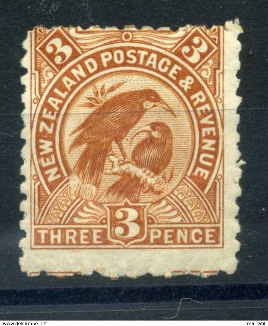 NEW ZEALAND Nuova Zelanda 3d. UCCELLO HUIA SG Without Gum (*) - Unused Stamps