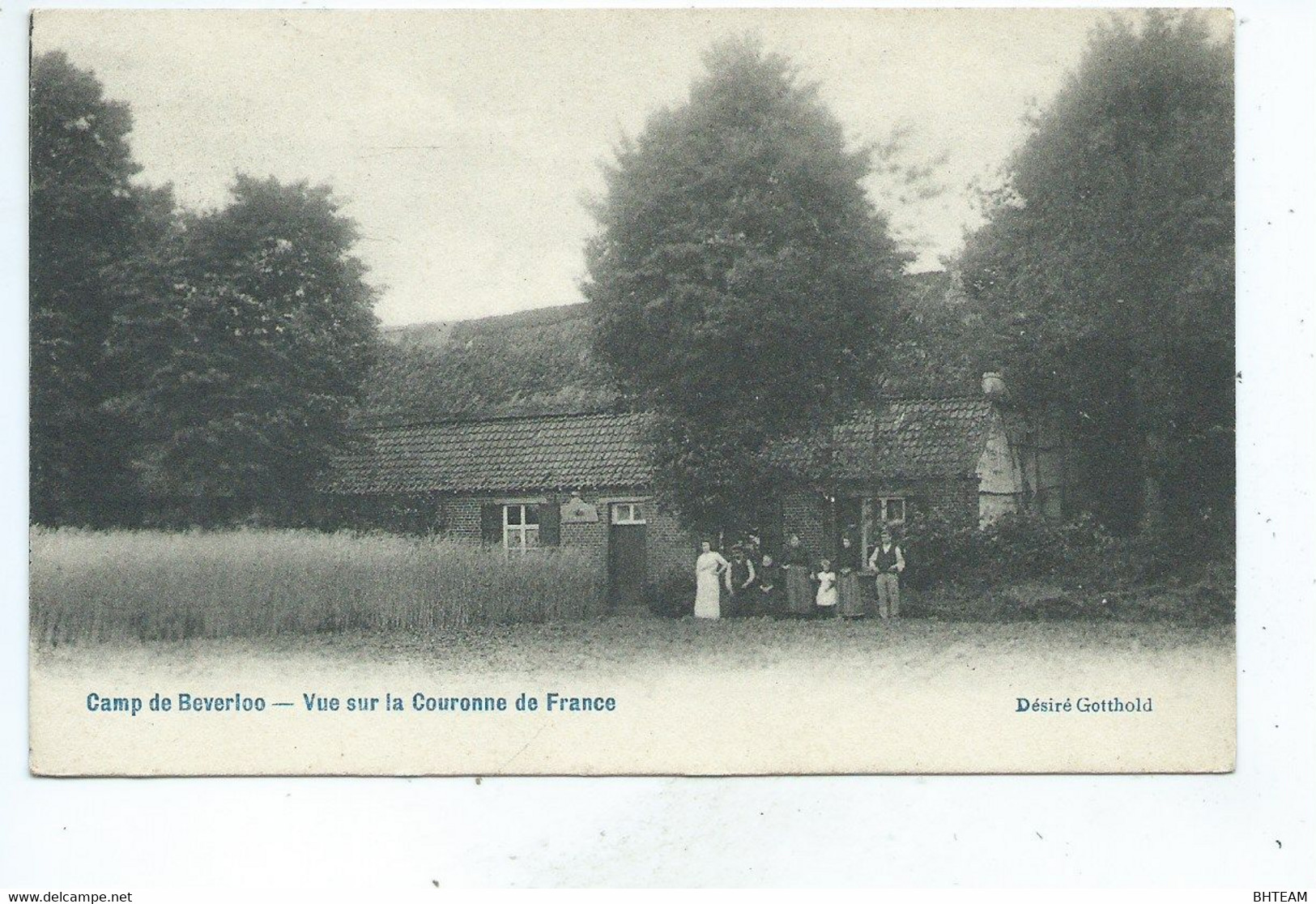 Bourg Leopold Camp De Beverloo Vue Sur La Couronne De France ( Vue Avec Personages !!! ) - Leopoldsburg (Camp De Beverloo)