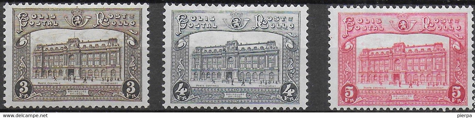 BELGIO - 1929 - PACCHI POSTALI - SERIETTA 3 VALORI . NUOVA MH* ( YVERT C.P. 170\2 - MICHEL 3\5) - Reisgoedzegels [BA]