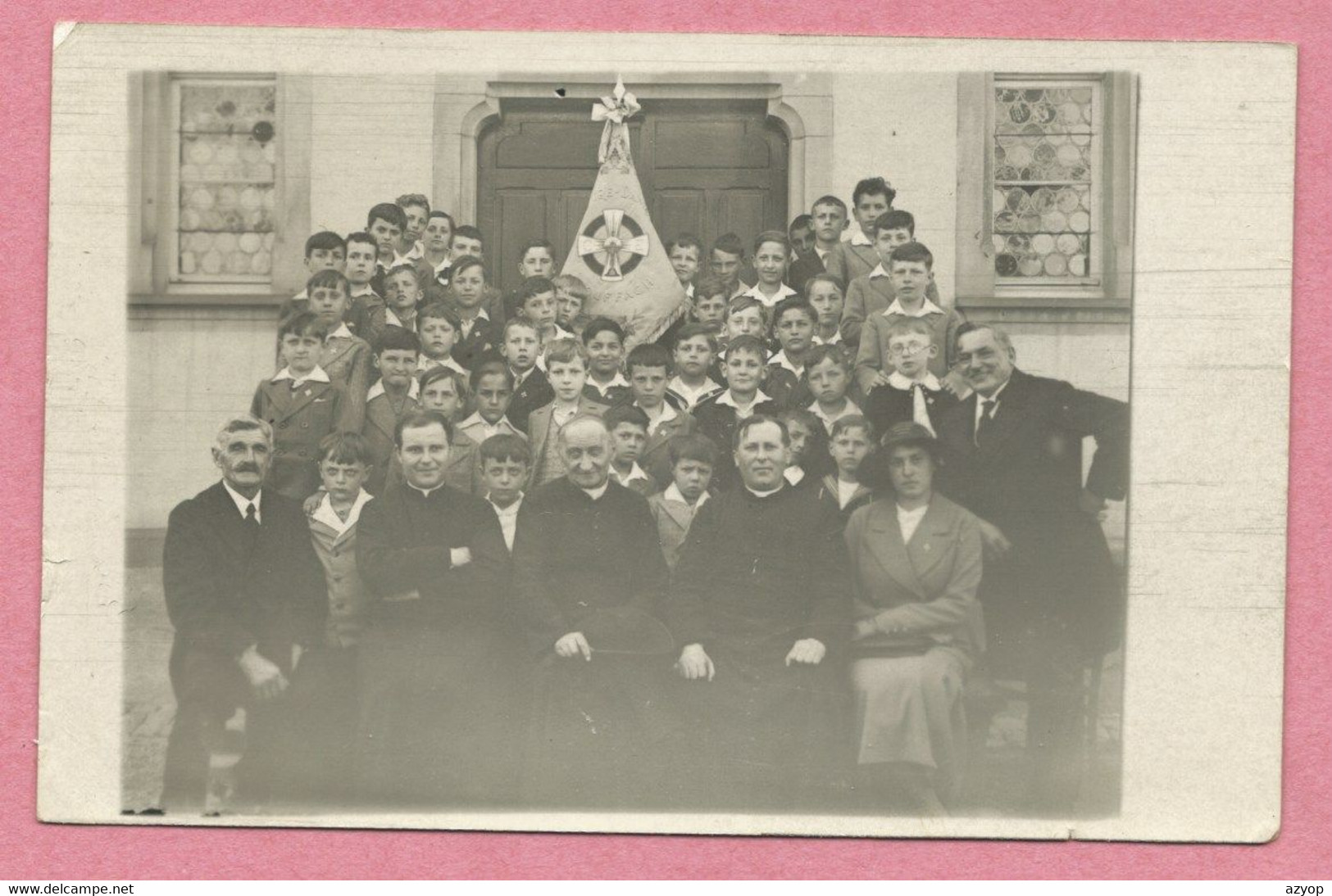 68 - RUFACH - ROUFFACH - Carte Photo - Pensionnat - Ecole NOTRE DAME - Sur Le Drapeau - Rouffach