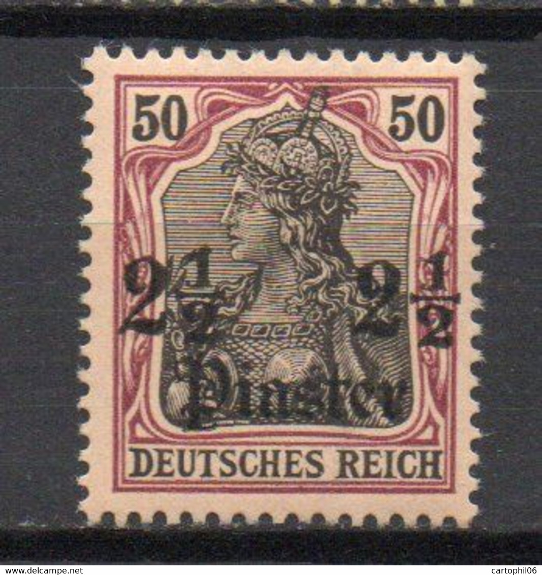 - TURQUIE / BUREAUX ALLEMANDS N° 35 Neuf * - 2½ Pi. S. 50 P. Carmin Et Noir S. Chamois Germania 1905 - Cote 16,50 € - - Deutsche Post In Der Türkei