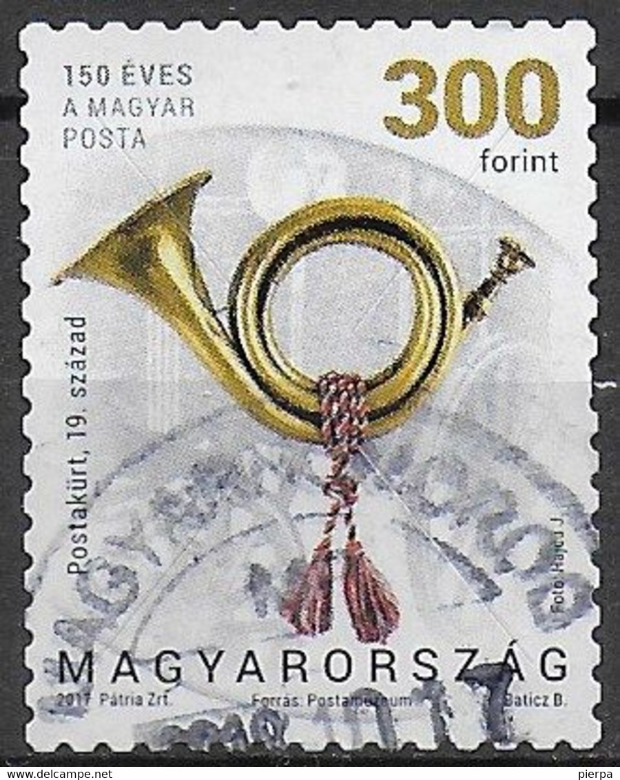 UNGHERIA - 2017 - CORNO DI POSTA - 300 F - USATO ( YVERT 4665 - MICHEL 5898) - Gebraucht