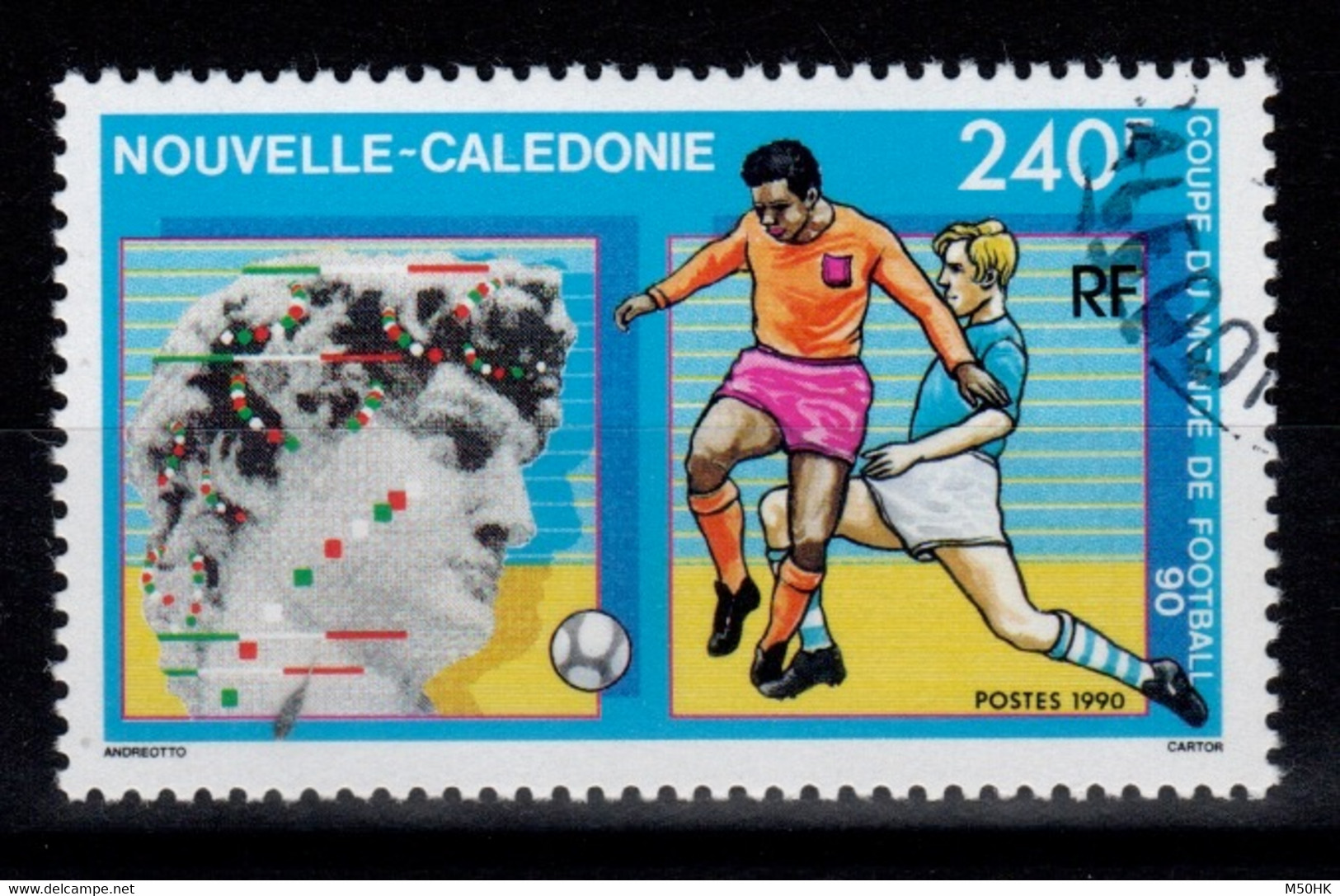 Nouvelle Caledonie - YV 596 Oblitere Coupe Du Monde De Football 1990 - Gebruikt