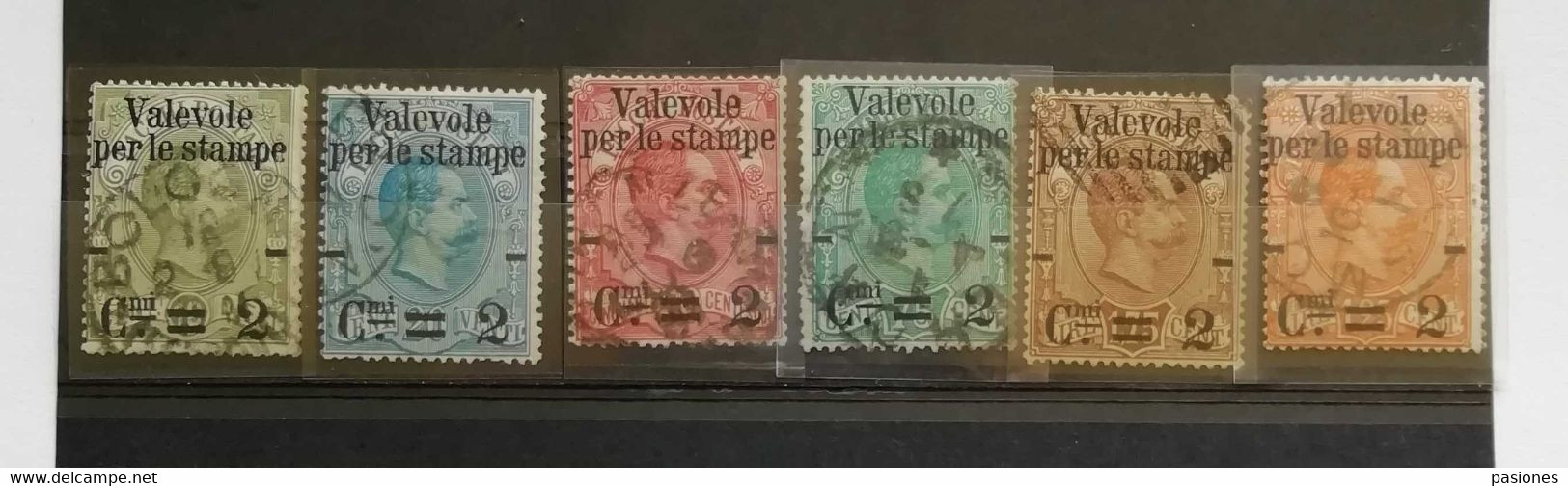 Regno D'Italia Umberto I 1890 Francobolli Per Pacchi Postali, Serie Completa 6 Valori Usati - Postal Parcels