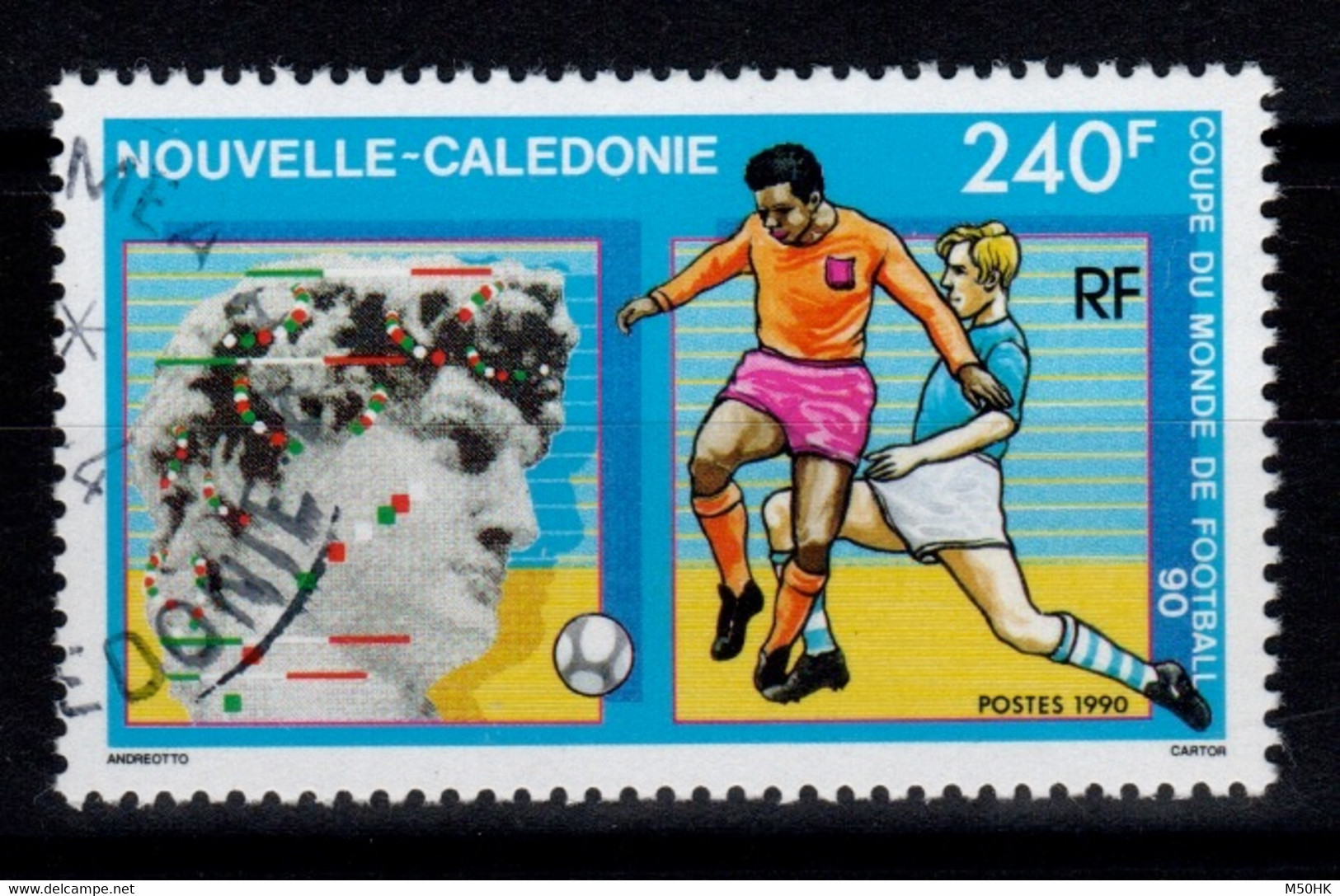 Nouvelle Caledonie - YV 596 Oblitere Coupe Du Monde De Football 1990 - Gebruikt