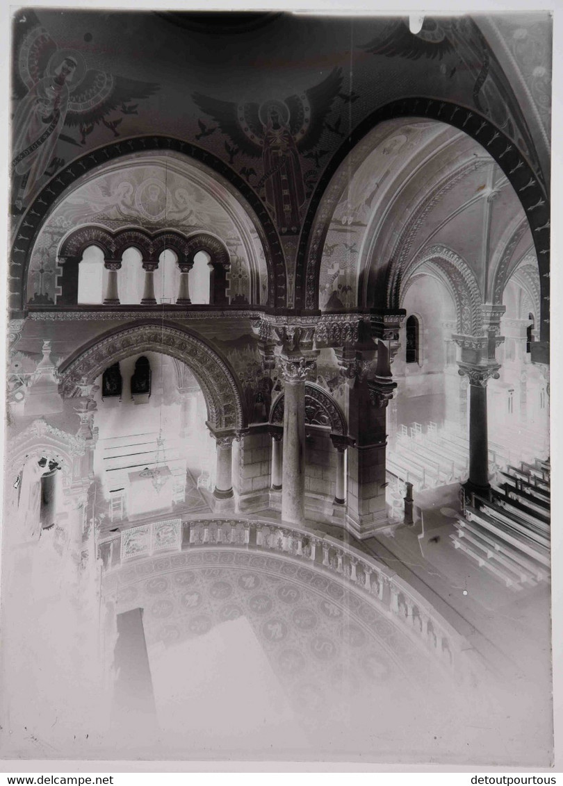 17 photographies négatif verre LALOUVESC Ardèche Basilique maison St Régis source scène diorama la vie du Saint chambre