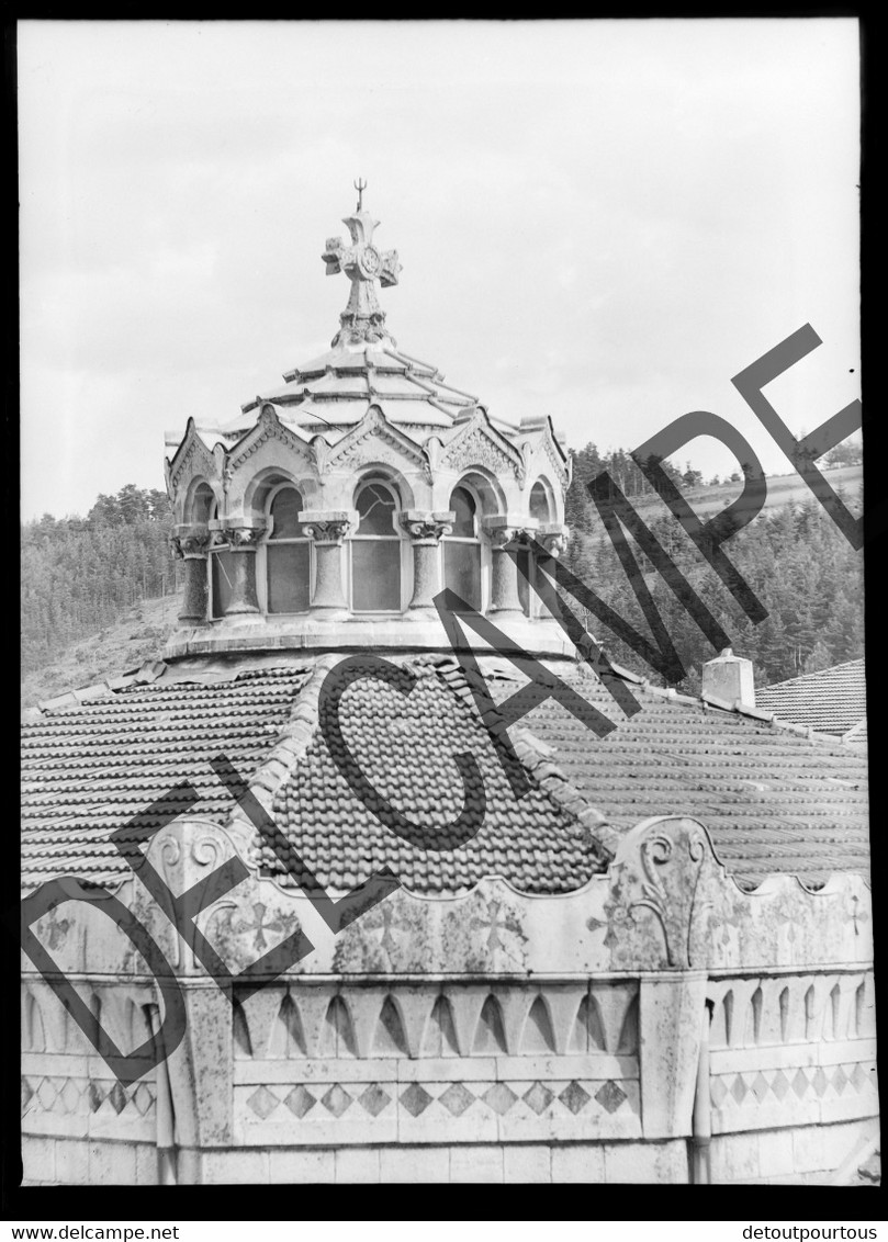 17 photographies négatif verre LALOUVESC Ardèche Basilique maison St Régis source scène diorama la vie du Saint chambre