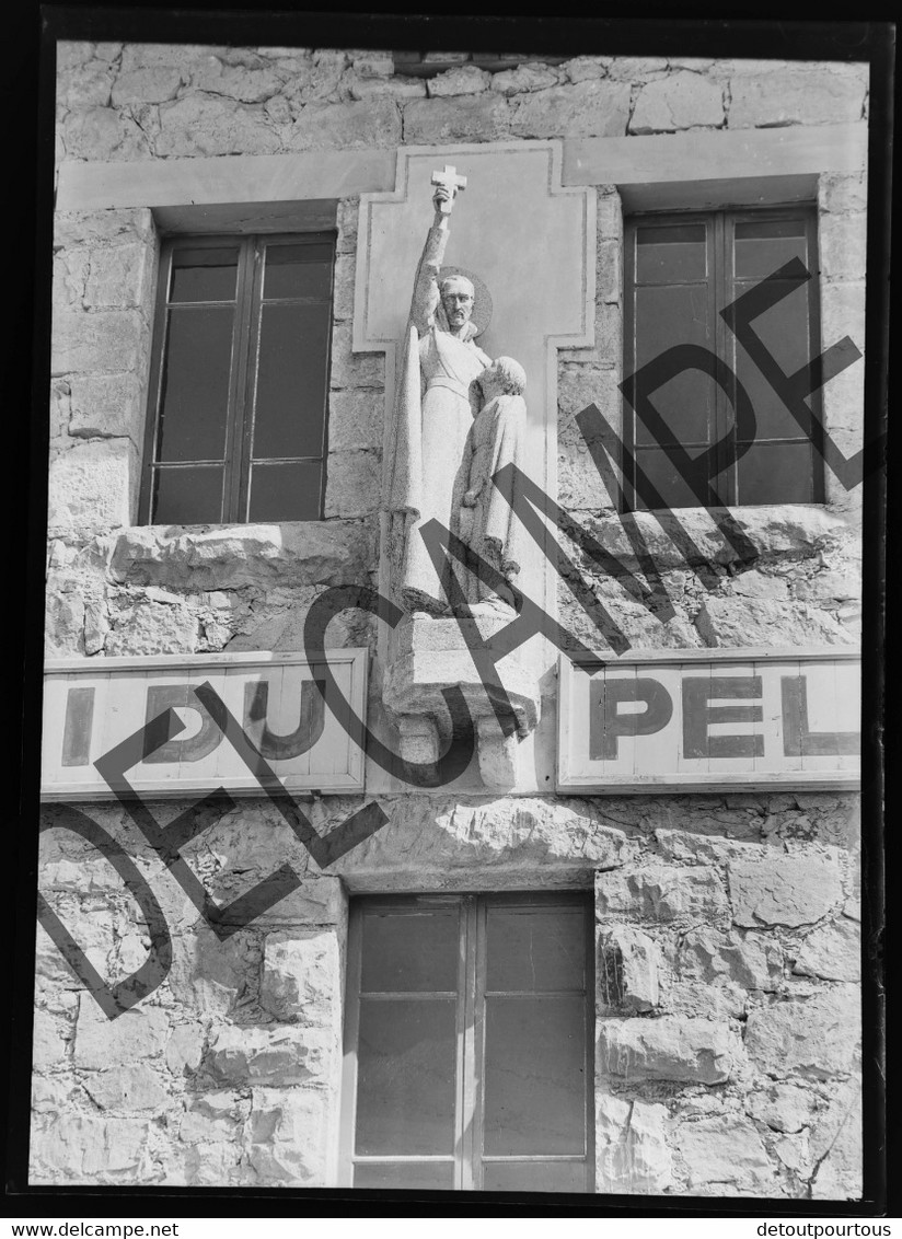 17 photographies négatif verre LALOUVESC Ardèche Basilique maison St Régis source scène diorama la vie du Saint chambre