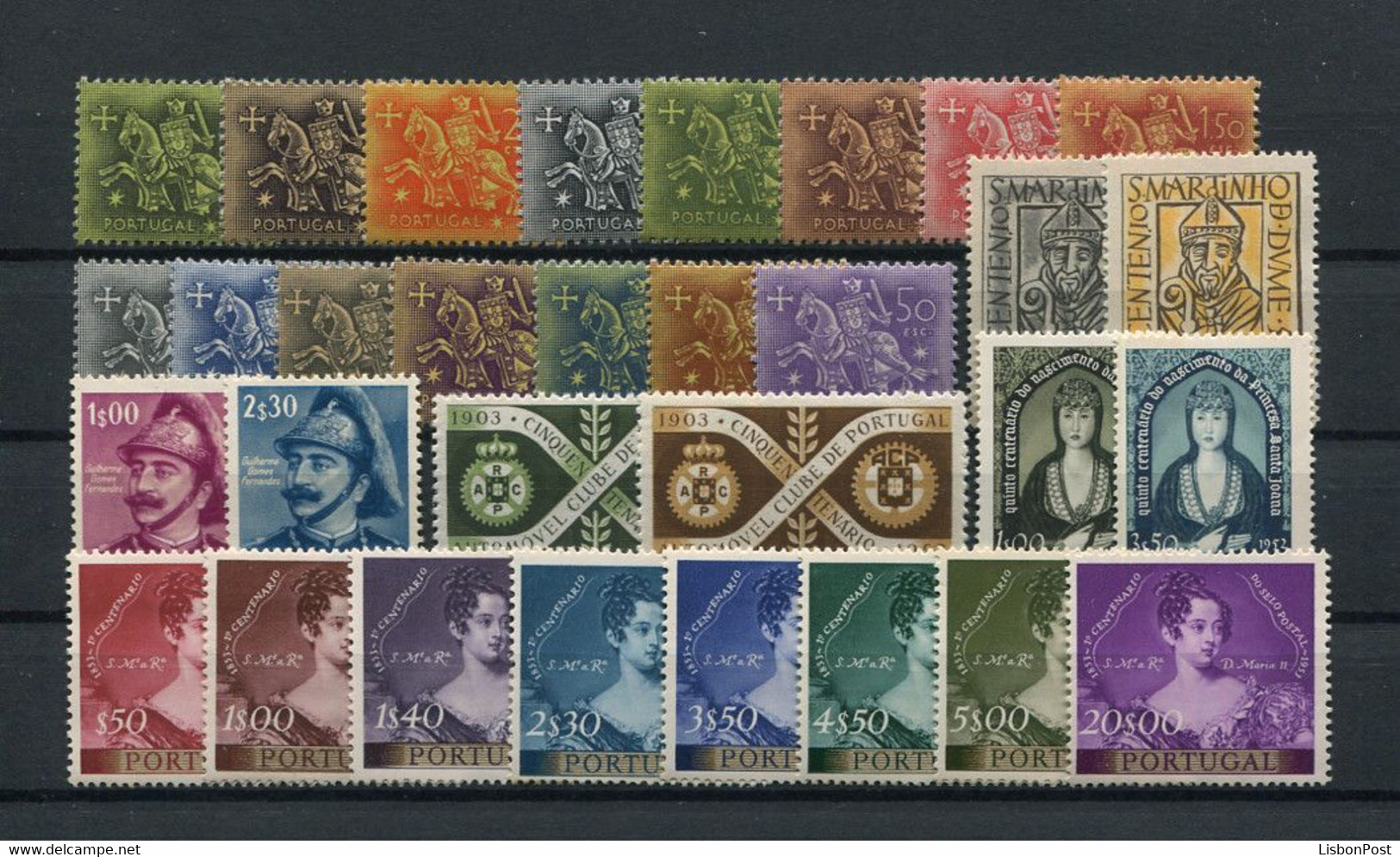 1953 Portugal Complete Year MNH Stamps. Année Compléte Timbres Neuf Sans Charnière. Ano Completo Novo Sem Charneira. - Full Years