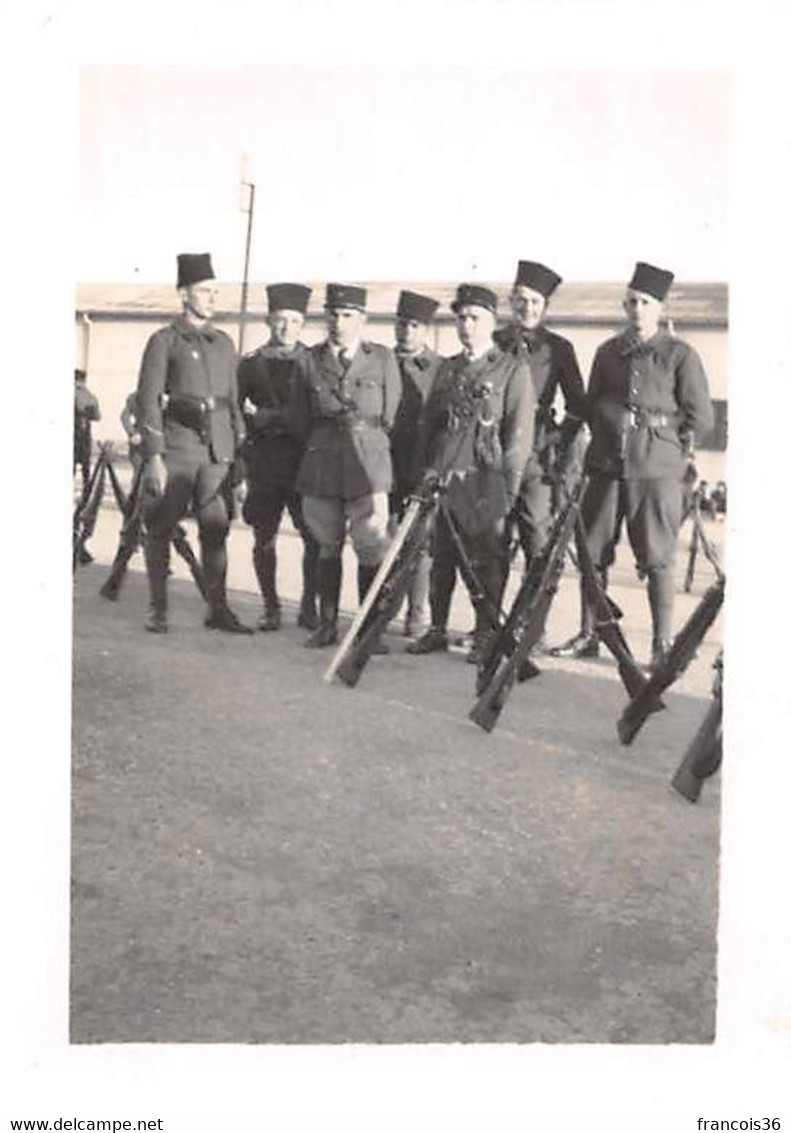 Photo Alger Mars 1942 - Commandant Bertrand Hovette Génie Militaire Et Fusils - Guerra, Militari