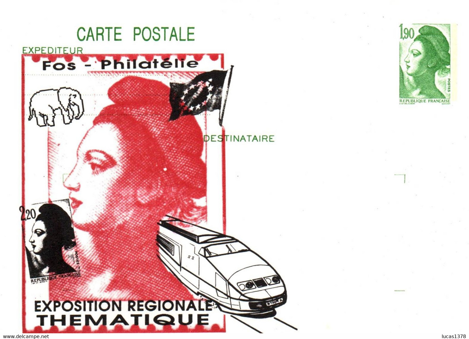 Carte Postale : Exposition Thematique Regionale : Fos Philatelie - Private Stationery