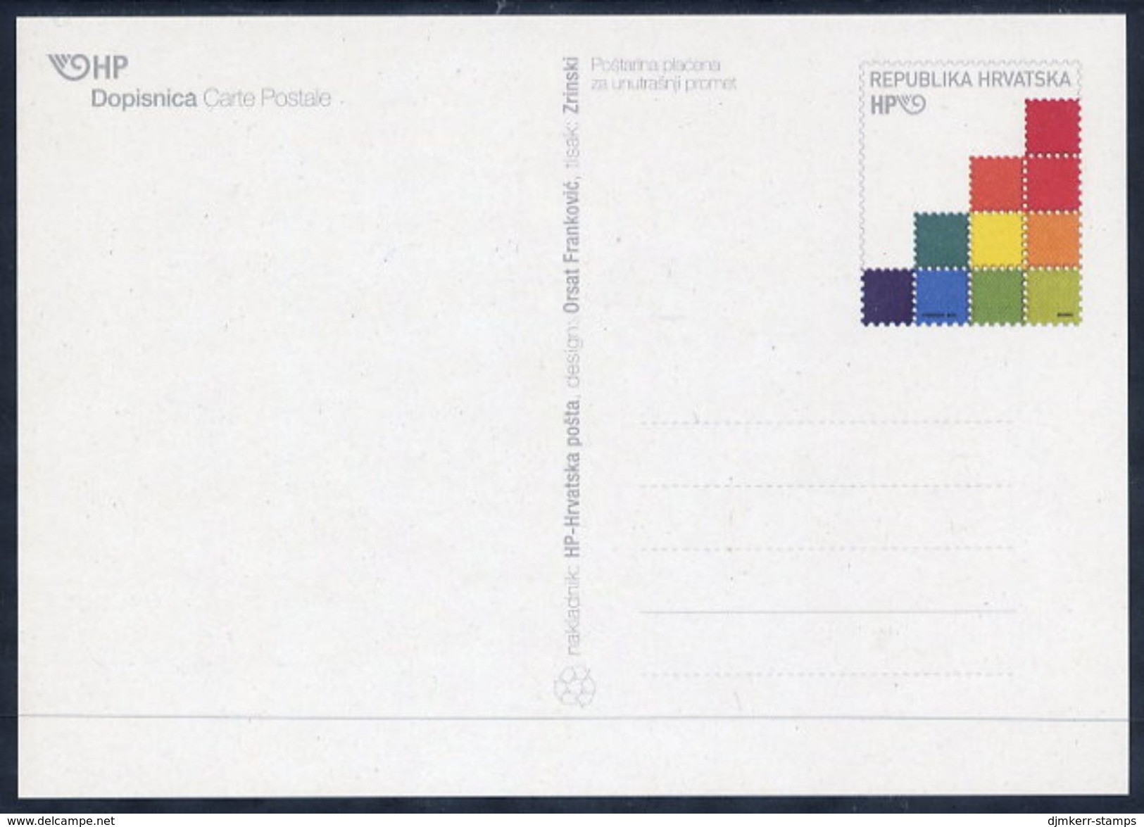 CROATIA  2001 Postal Stationery Card 1.80 K. Stamp Anniversary. Unused.  Michel P21 - Croacia