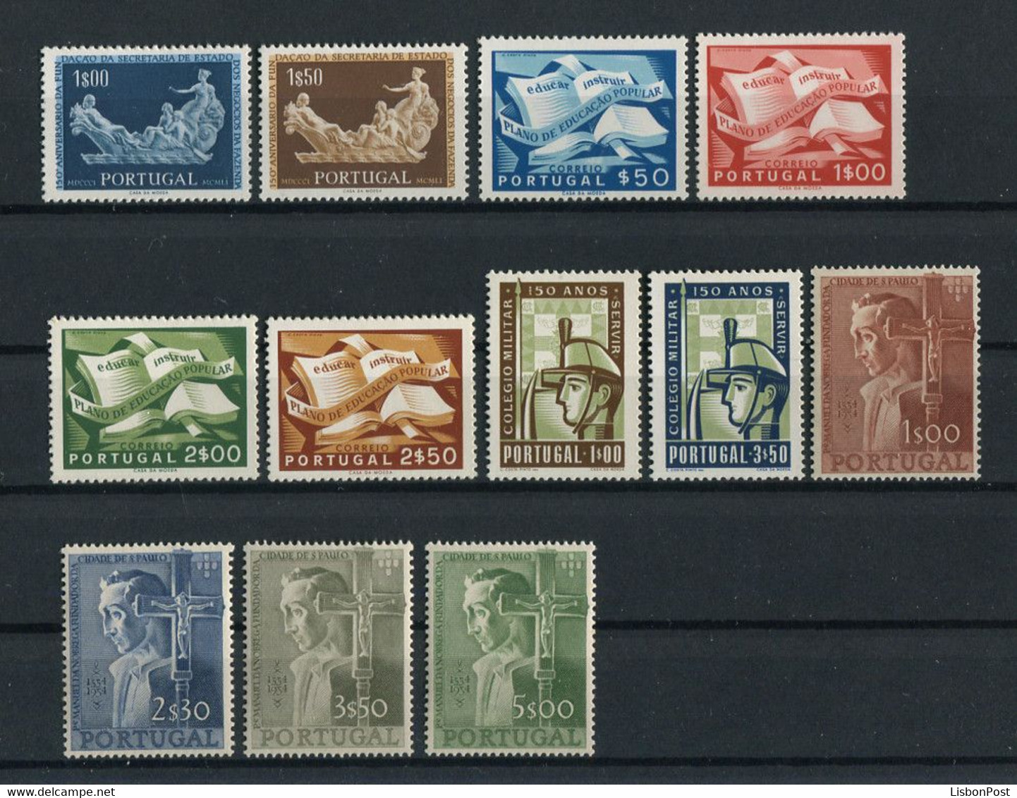 1954 Portugal Complete Year MH Stamps. Année Compléte Timbres Neuf Avec Charnière. Ano Completo Novo Com Charneira. - Années Complètes