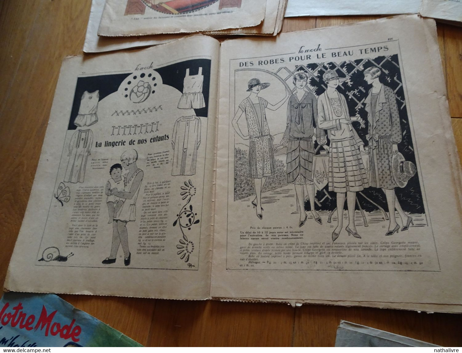 Années 1900 à fin 1950 Lot de Revues de Mode  : La Mode du petit journal / Mode Pratique / La Mode Française / La Mode..