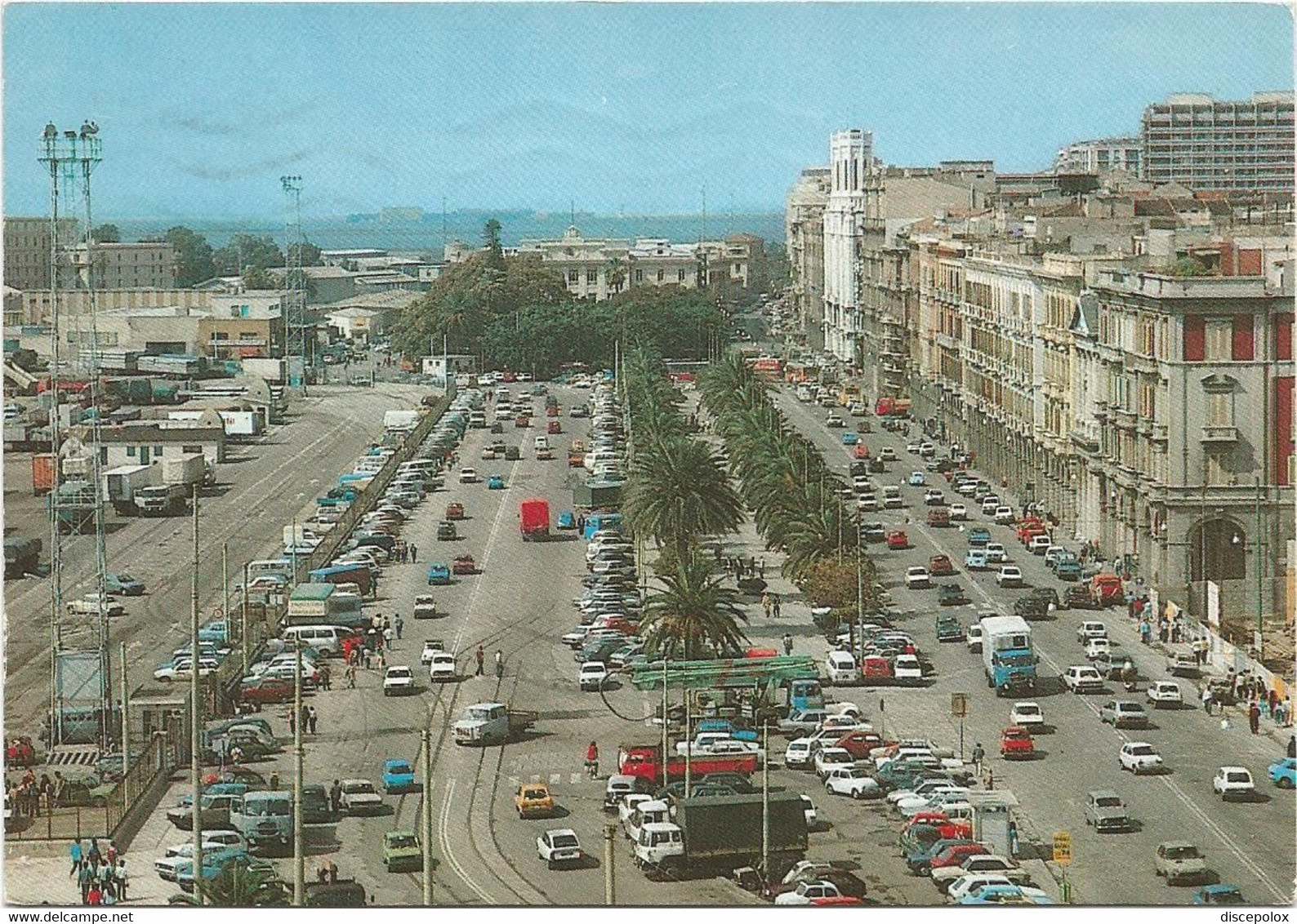 A5549 Cagliari - Via Roma - Auto Cars Voitures - Panorama / Viaggiata 1988 - Cagliari