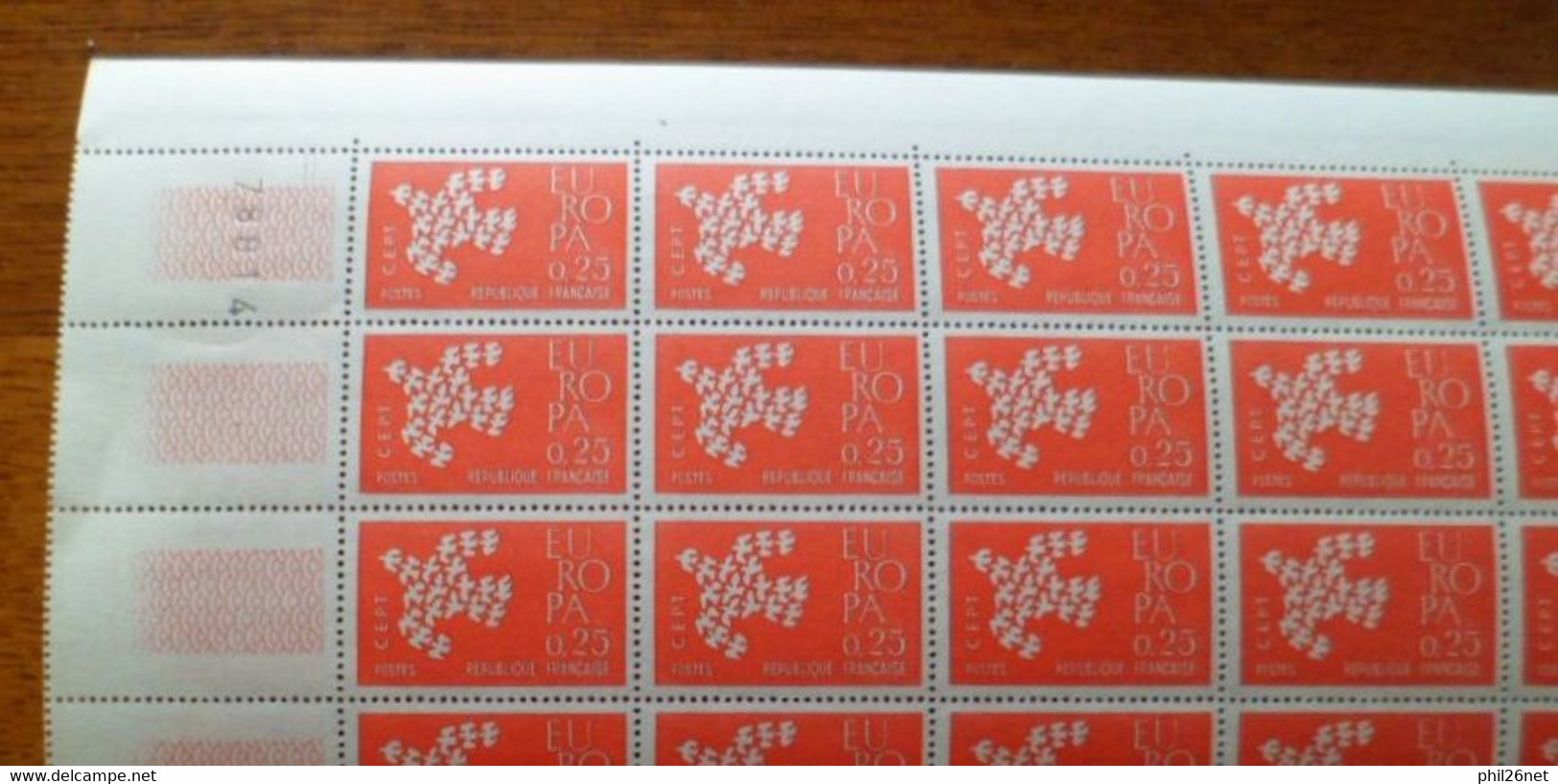 France Feuilles Entières N° 1309 Et 1310 Europa 1961  Neufs * * B/TB =MNH VF/VF - Feuilles Complètes