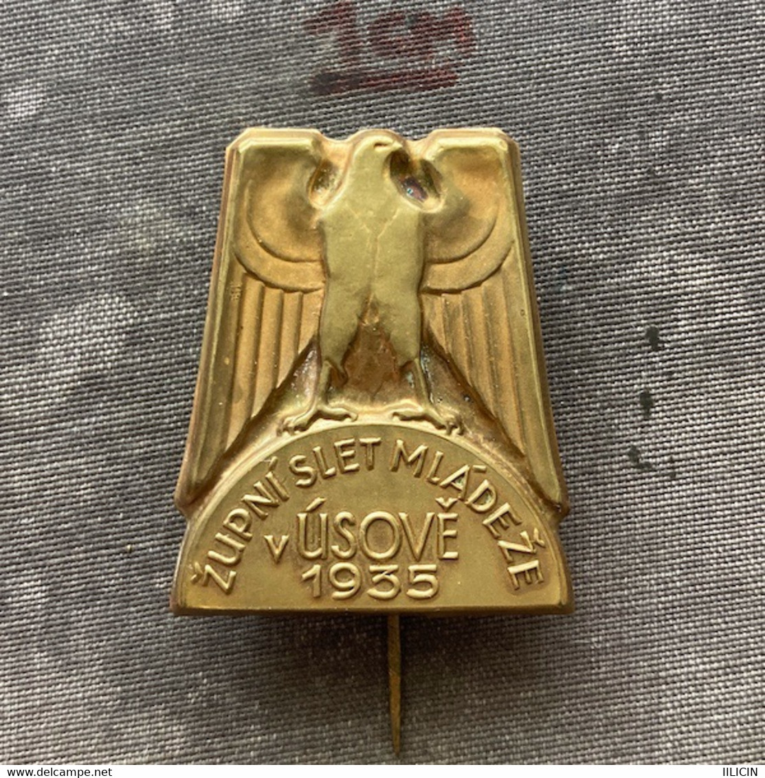 Badge Pin ZN010321 - Gymnastics Sokol Czechoslovakia Usov 1935 - Gymnastique