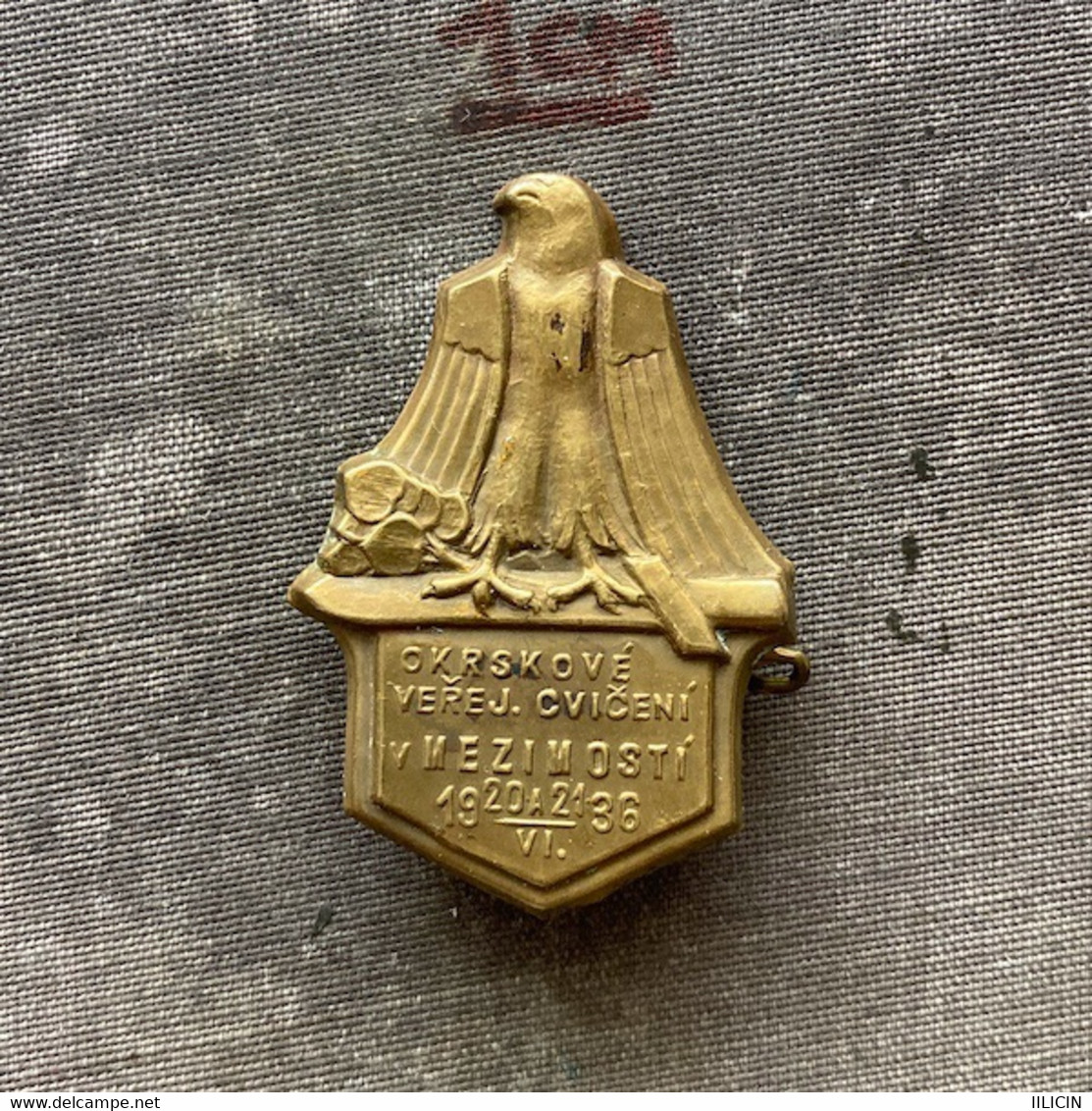 Badge Pin ZN010328 - Gymnastics Sokol Czechoslovakia Mezimosti 1936 - Gymnastique