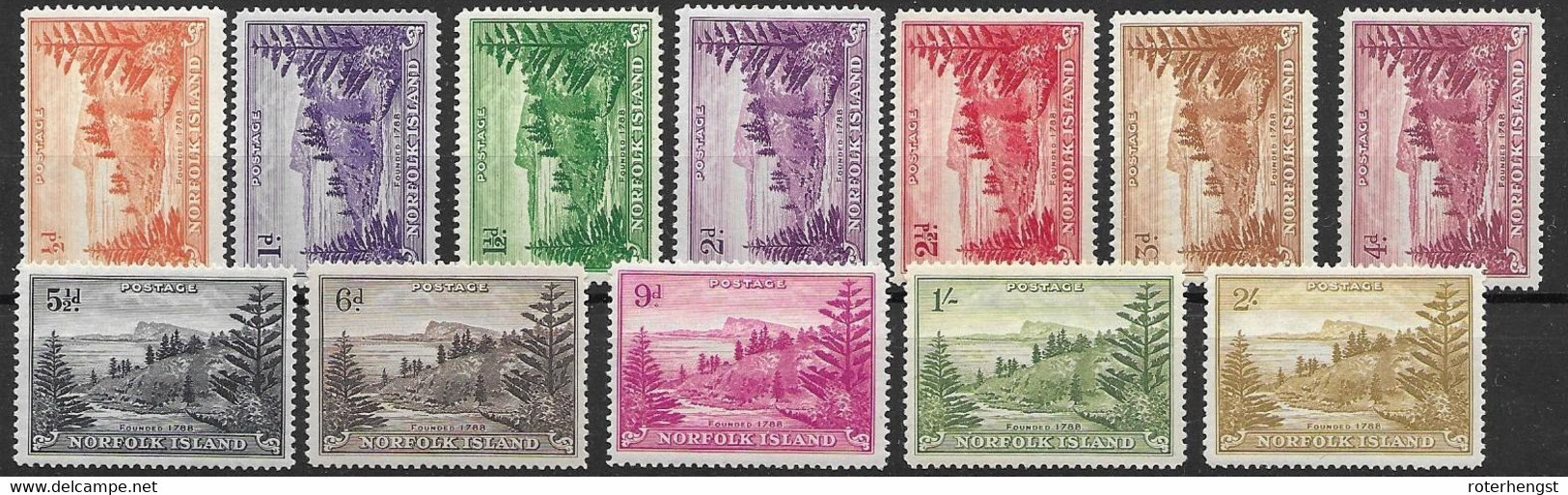 Norfolk Mnh ** Complete 1947 Set 30,5 Euros - Isola Norfolk