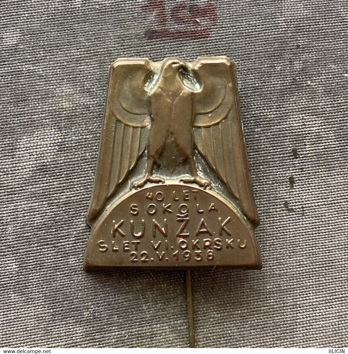 Badge Pin ZN010352 - Gymnastics Sokol Czechoslovakia Kunzak 1938 - Gymnastique