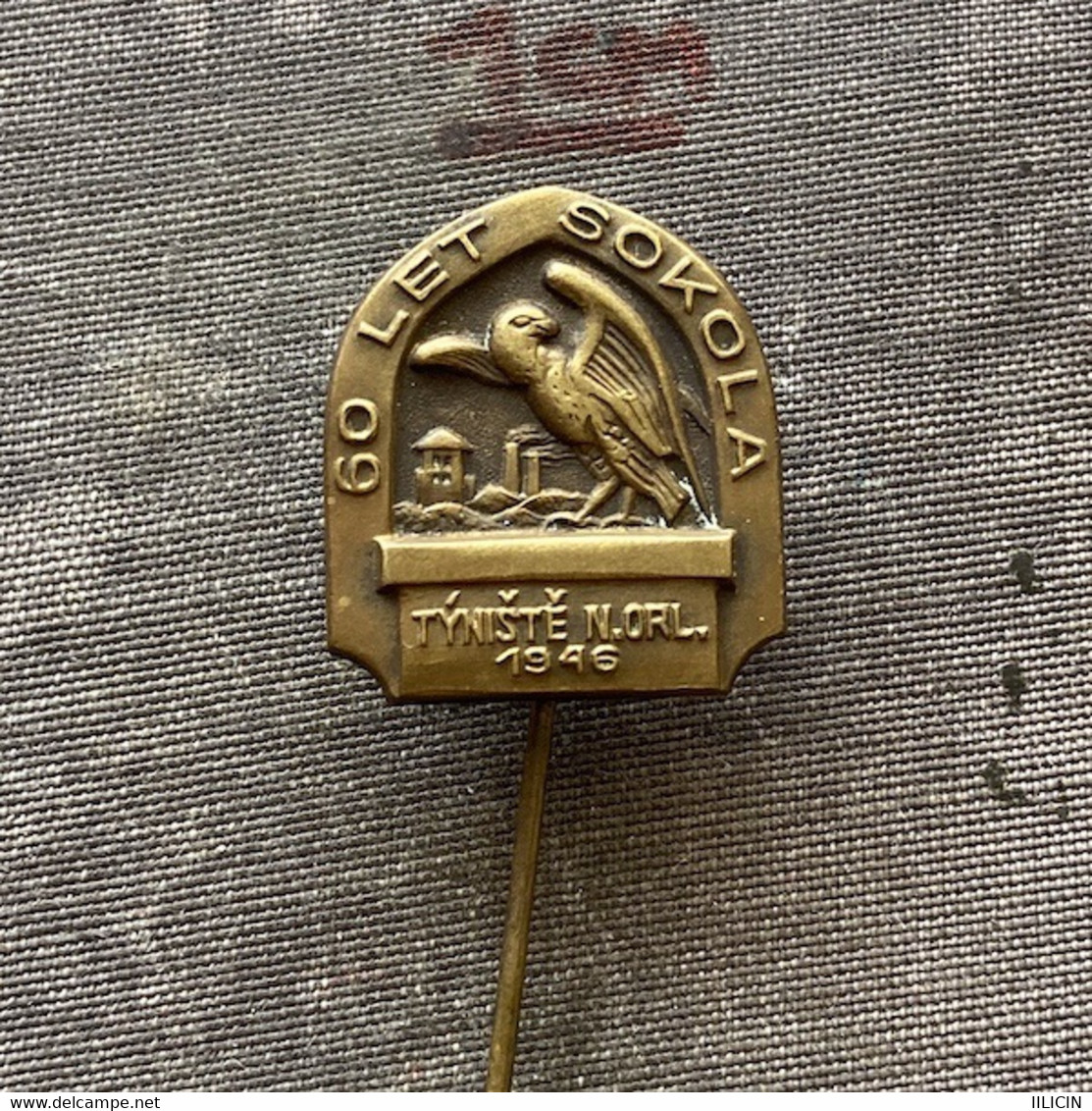 Badge Pin ZN010366 - Gymnastics Sokol Czechoslovakia Tyniste Nad Orlici 1946 - Gymnastique