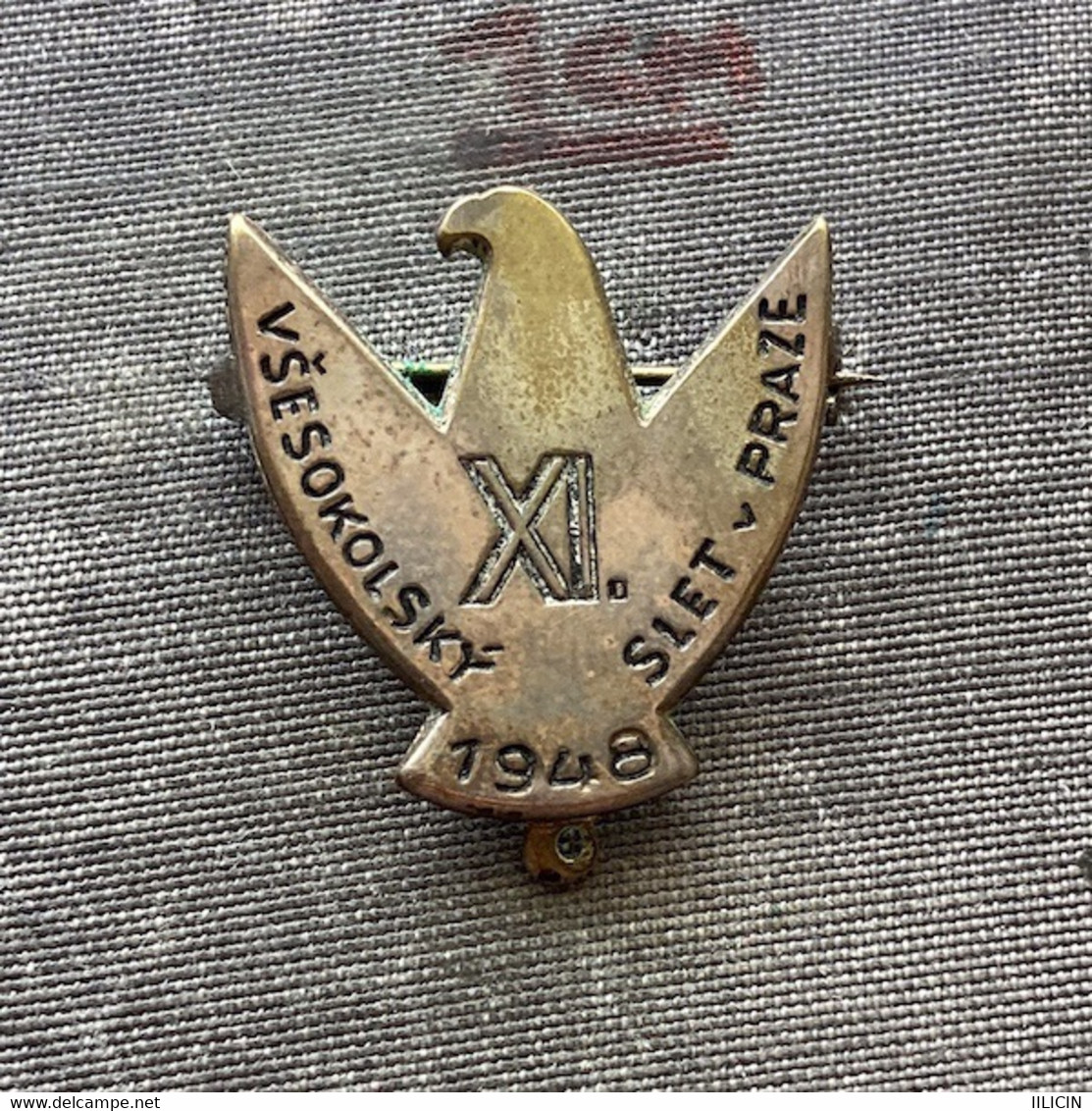 Badge Pin ZN010379 - Gymnastics Sokol Czechoslovakia Praha Prague 1948 - Gymnastique