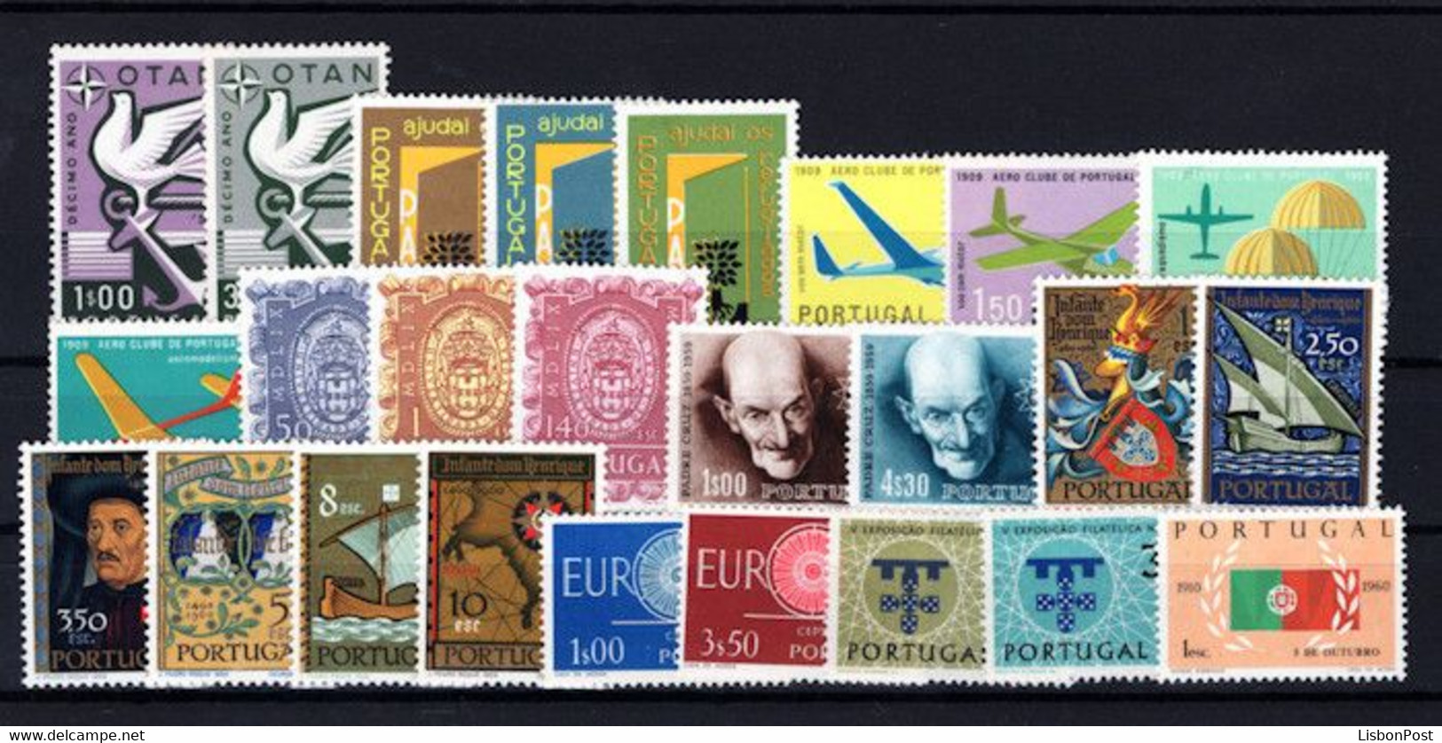 1960 Portugal Azores Madeira Complete Year MNH Stamps. Année Compléte NeufSansCharnière. Ano Completo Novo Sem Charneira - Ganze Jahrgänge