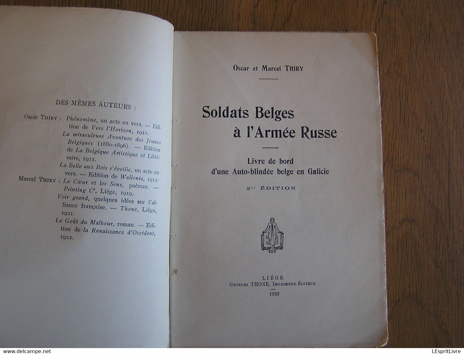 SOLDATS BELGES à L'ARMEE RUSSE Livre De Bord Guerre 14 18 Corps Expédition Belge Auto Canons Blindés Mitrailleuses ACM - Weltkrieg 1914-18