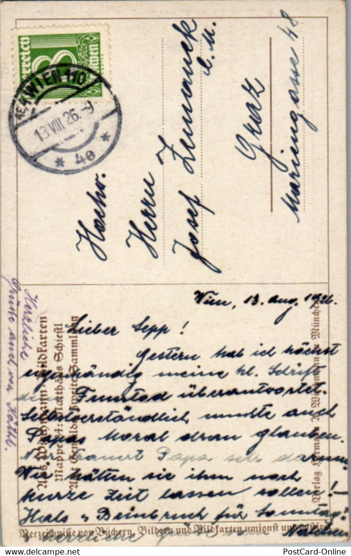 9558 - Künstlerkarte - Frau Angelico , Matthäus Schiestl - Gelaufen 1926 - Schiestl, Matthaeus