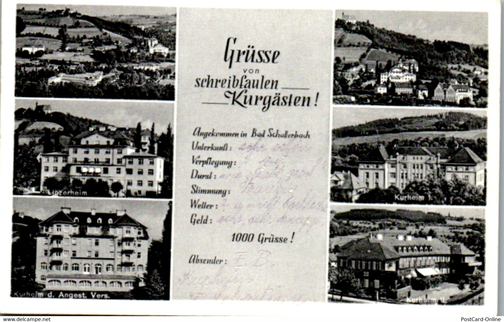 9581 - Oberösterreich - Bad Schallerbach , Linzerheim , Kurheim , Grüße - Gelaufen 1955 - Bad Schallerbach